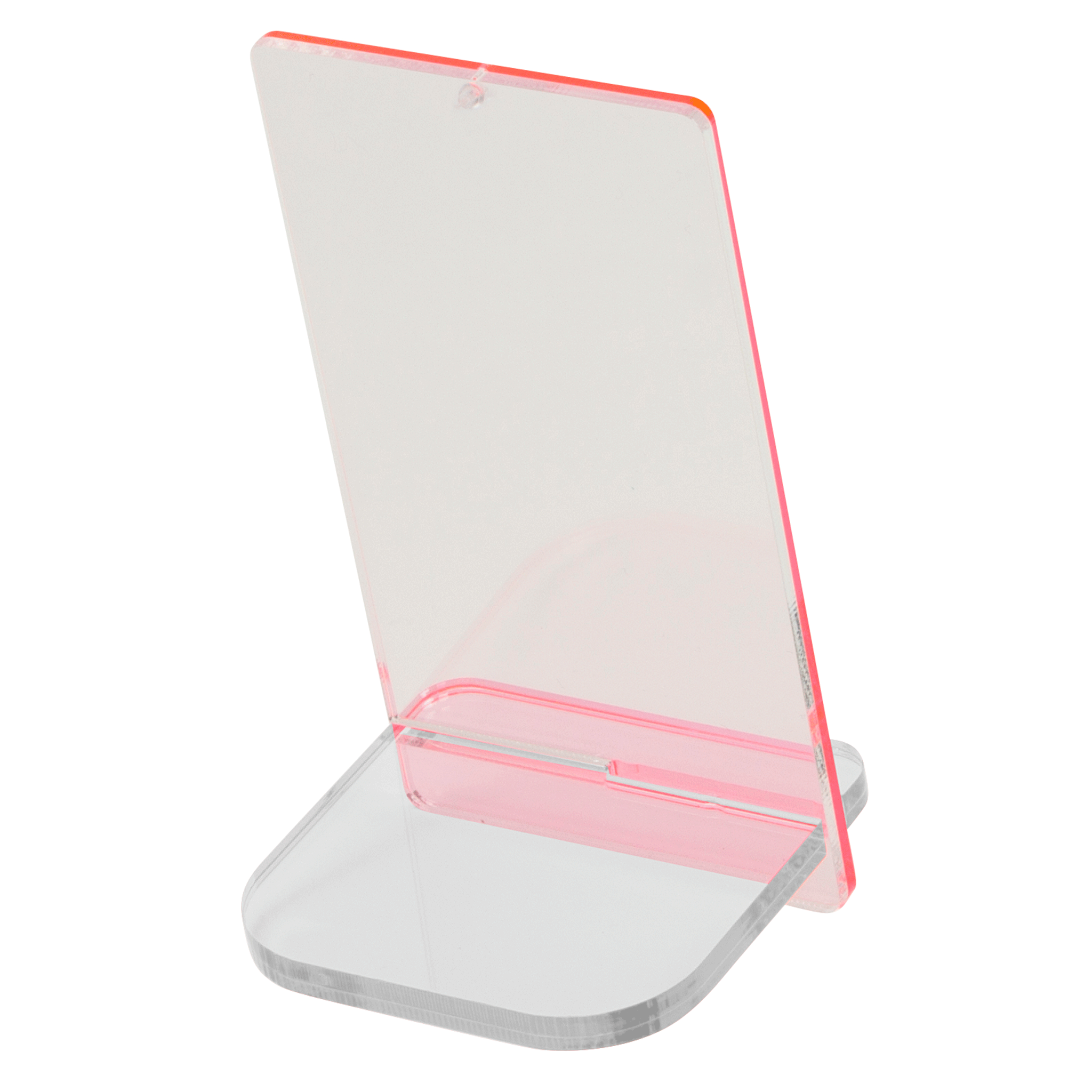 POPスタンド 名刺 縦 蛍光ピンク 裏面　拡大