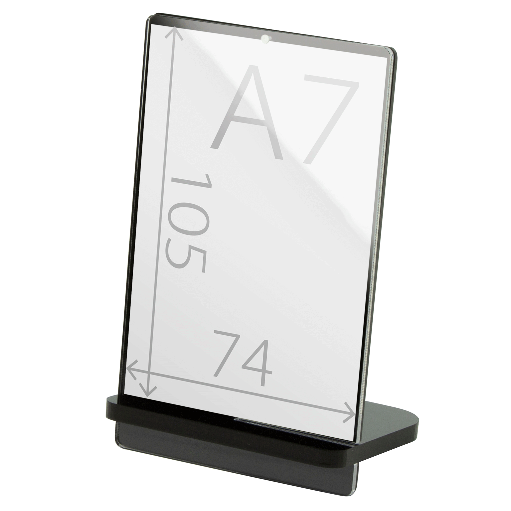 POPスタンド A7  縦 黒 サイズ入り 拡大