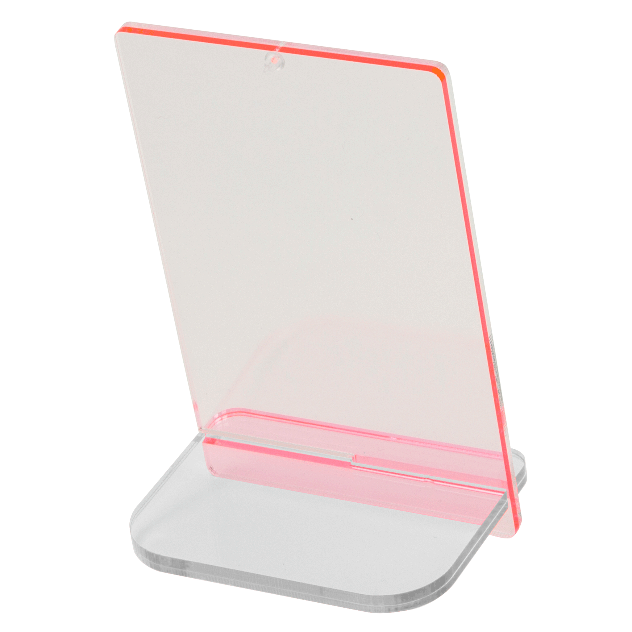 POPスタンド A7  縦 蛍光ピンク 裏面 拡大