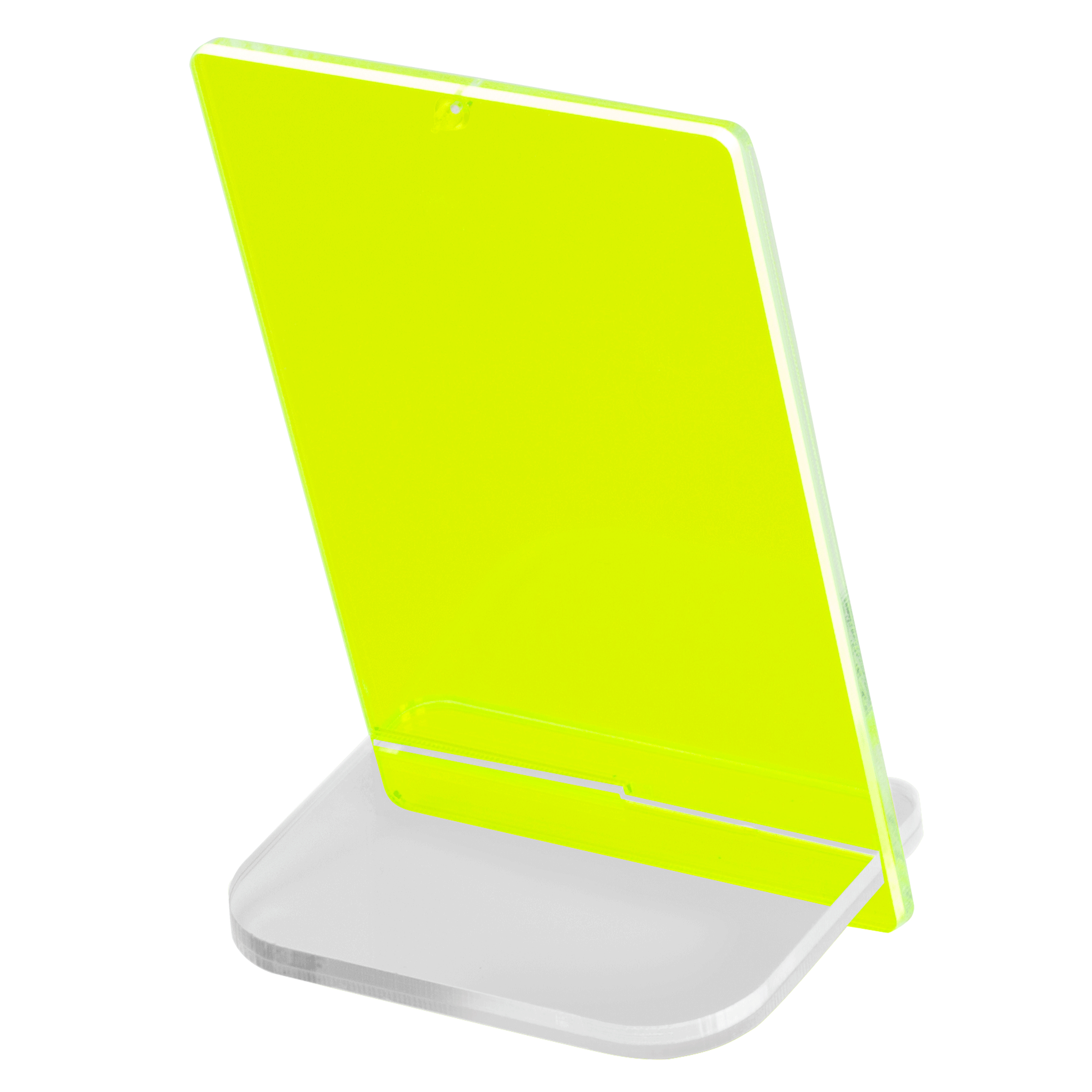 POPスタンド A7  縦 蛍光グリーン 裏面 拡大