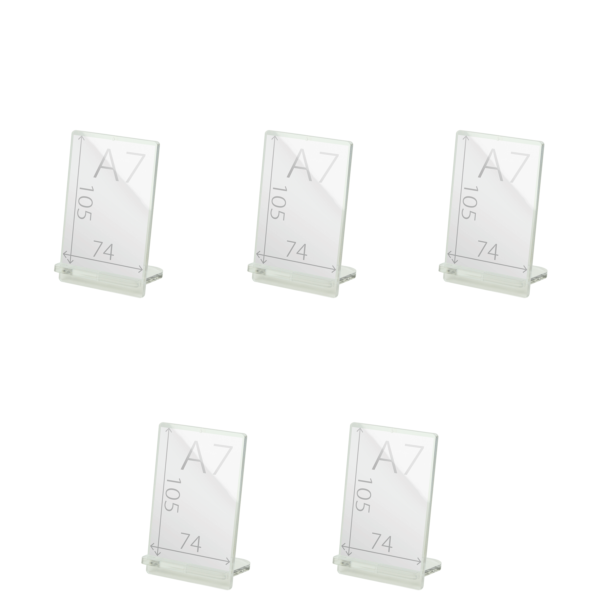 POPスタンド A7  縦 クリア サイズ入り ５個入り