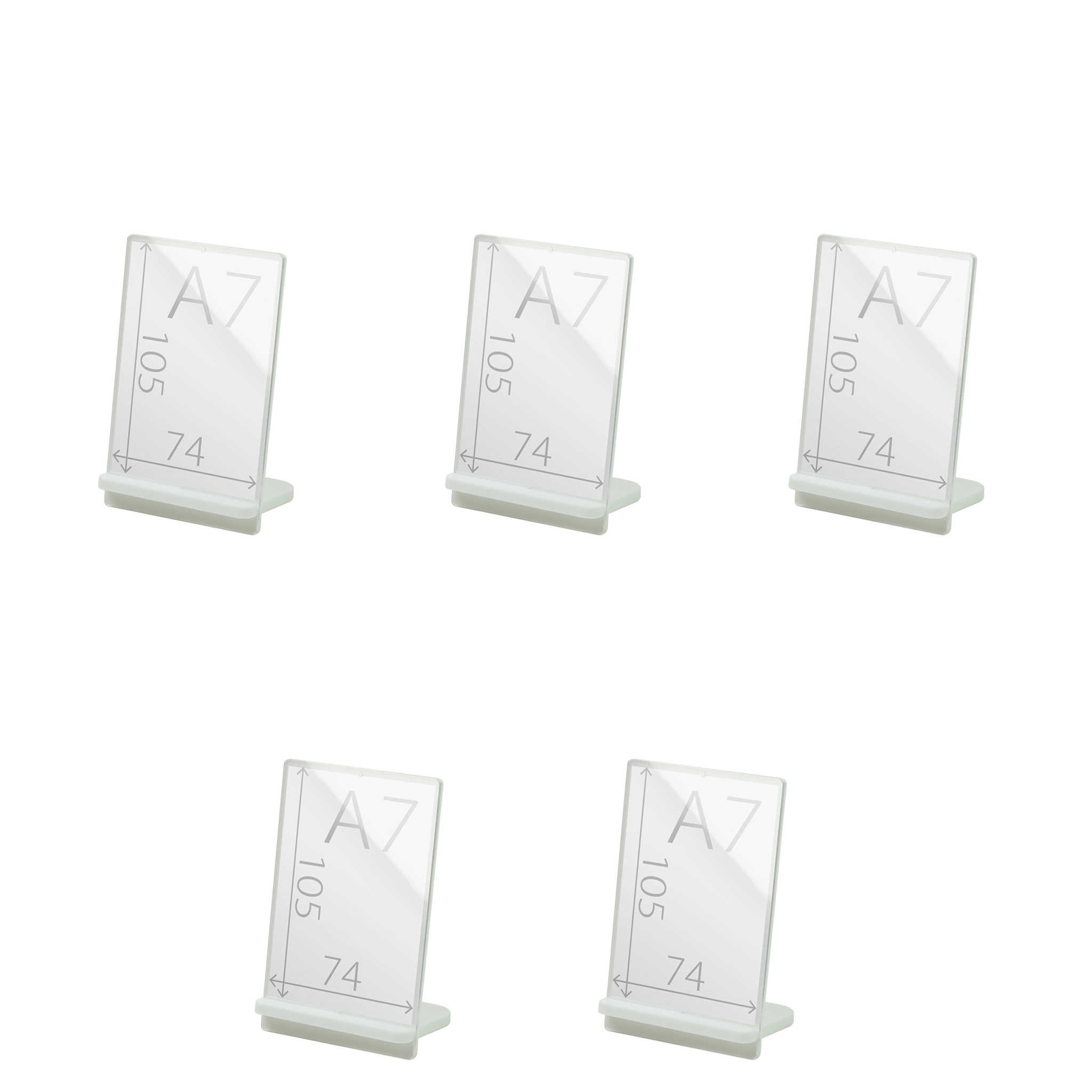 POPスタンド A7  縦 白 サイズ入り ５個入り