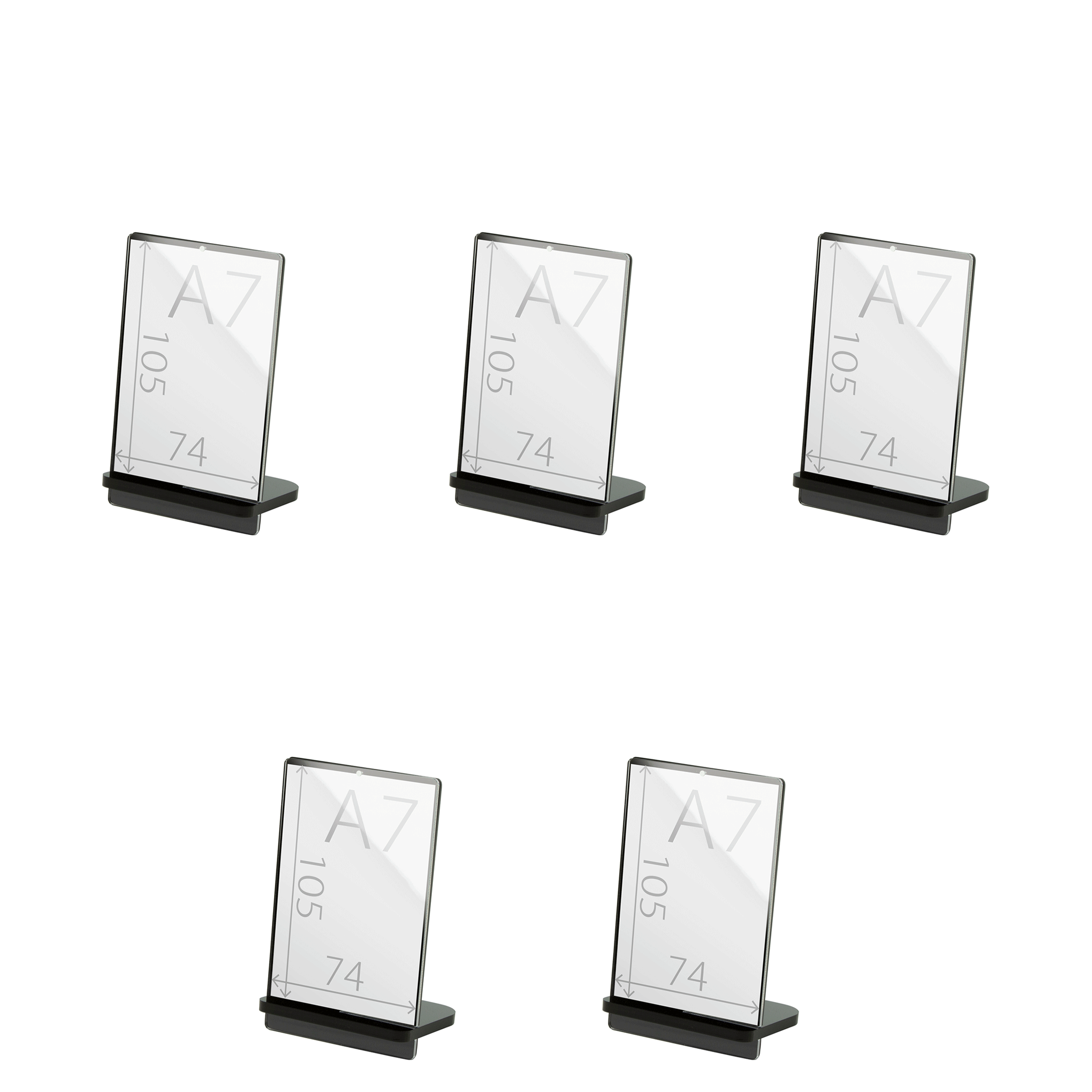 POPスタンド A7  縦 黒 サイズ入り ５個入り