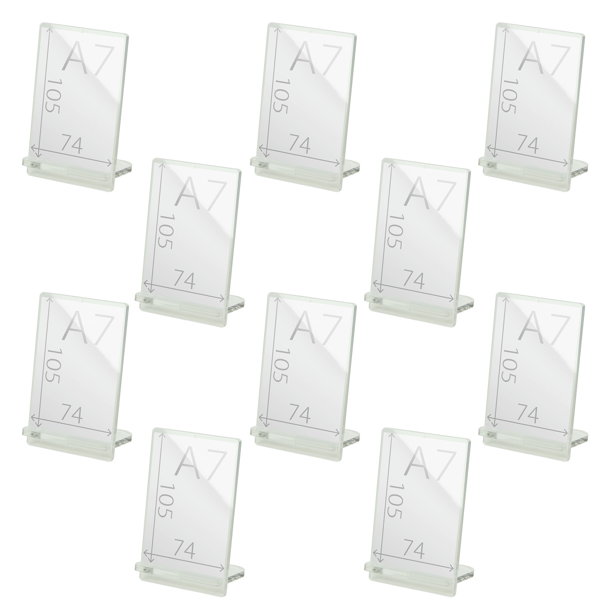 POPスタンド A7  縦 クリア サイズ入り １０個入り
