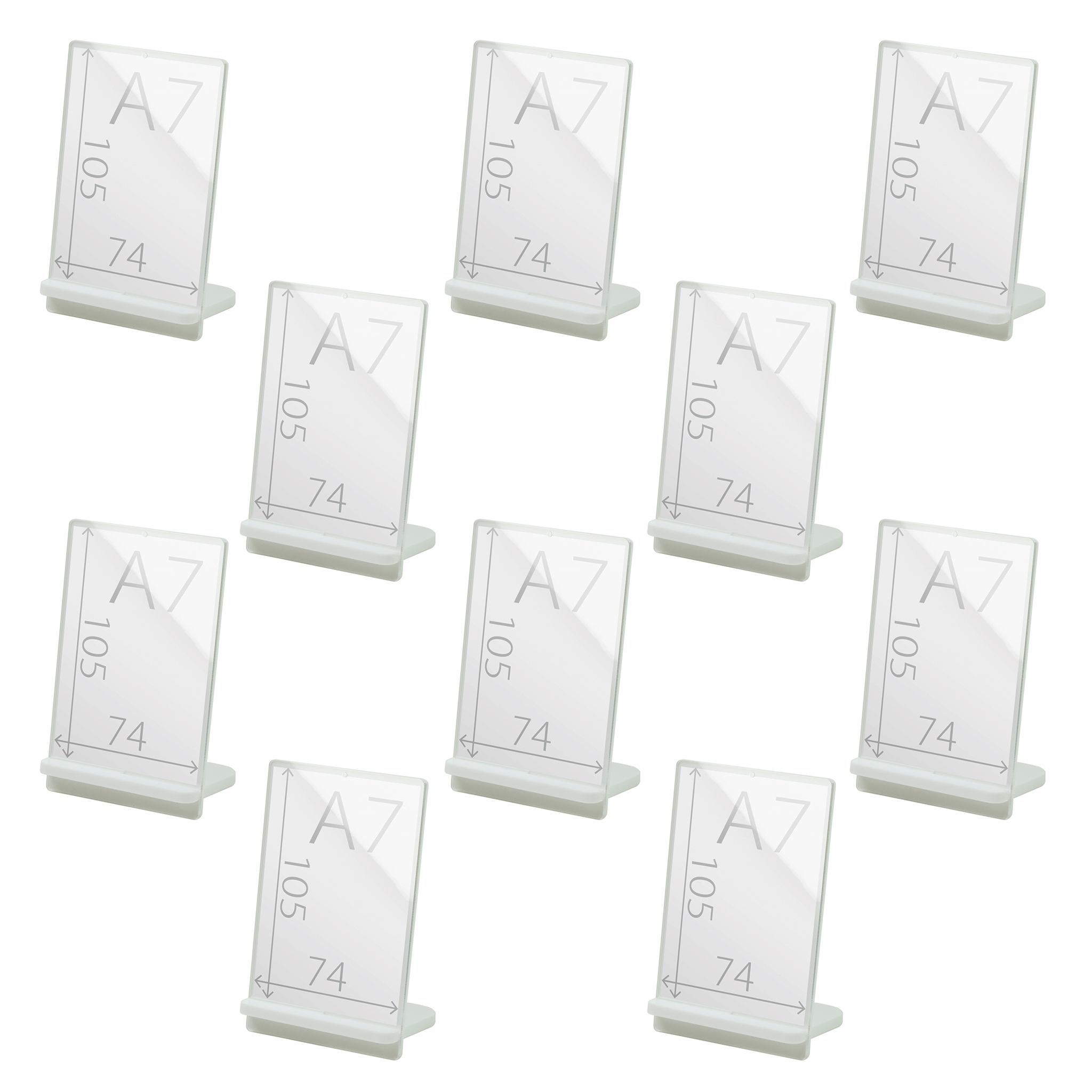 POPスタンド A7  縦 白 サイズ入り １０個入り