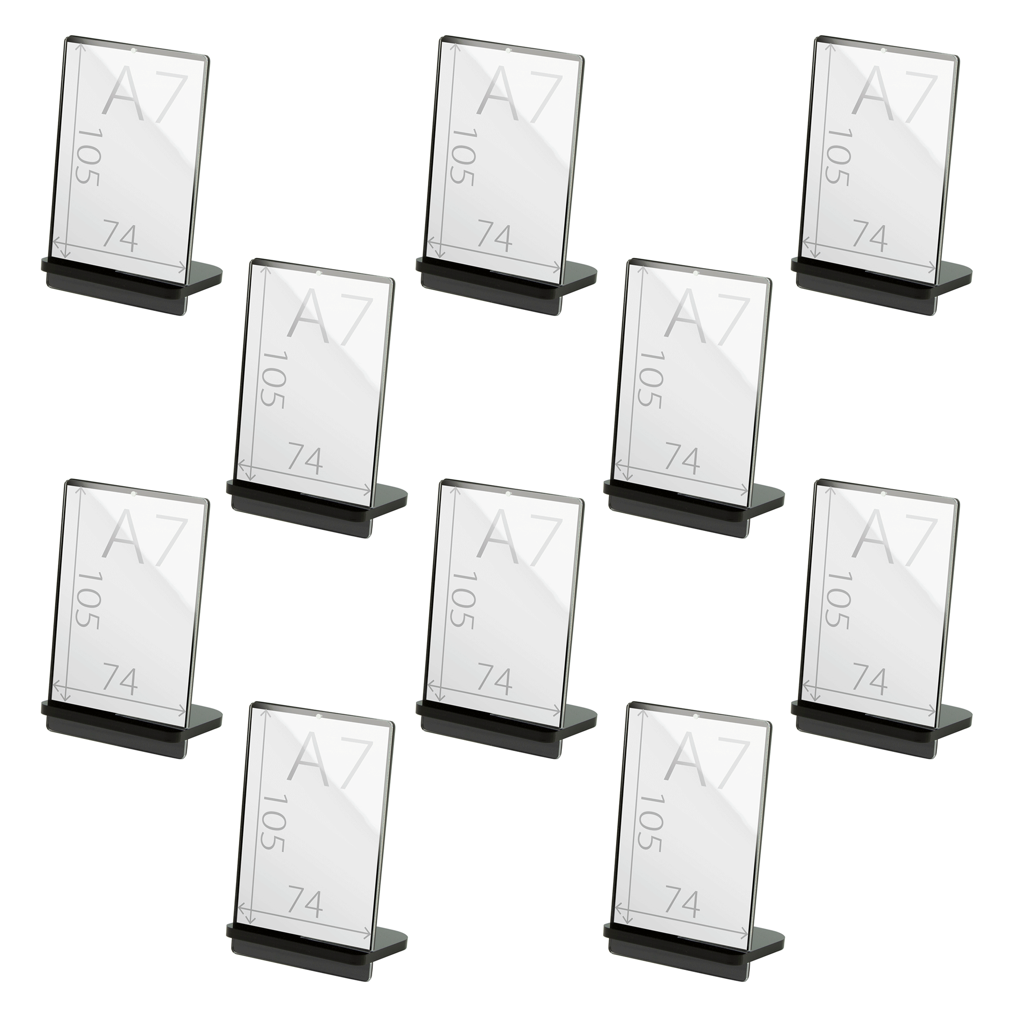 POPスタンド A7  縦 黒 サイズ入り １０個入り