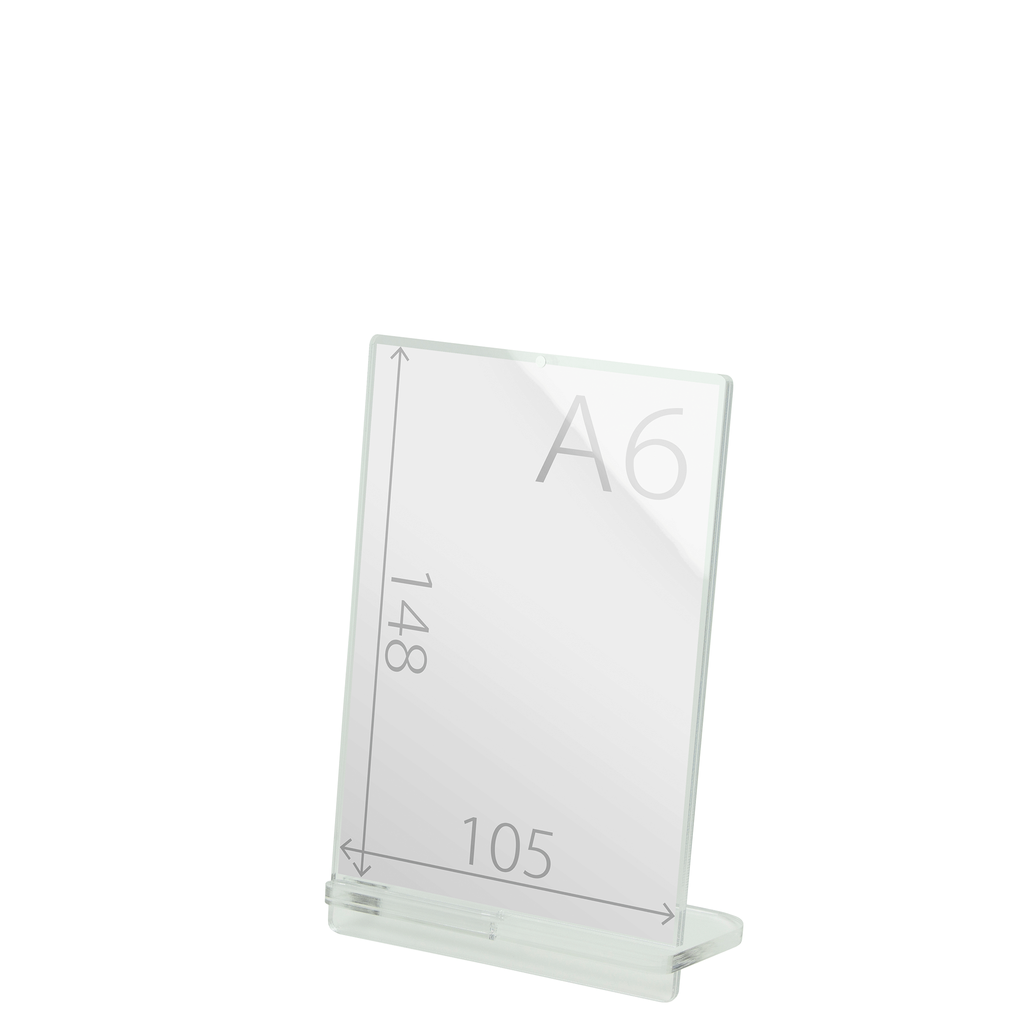 POPスタンド A６  縦 クリア サイズ入り