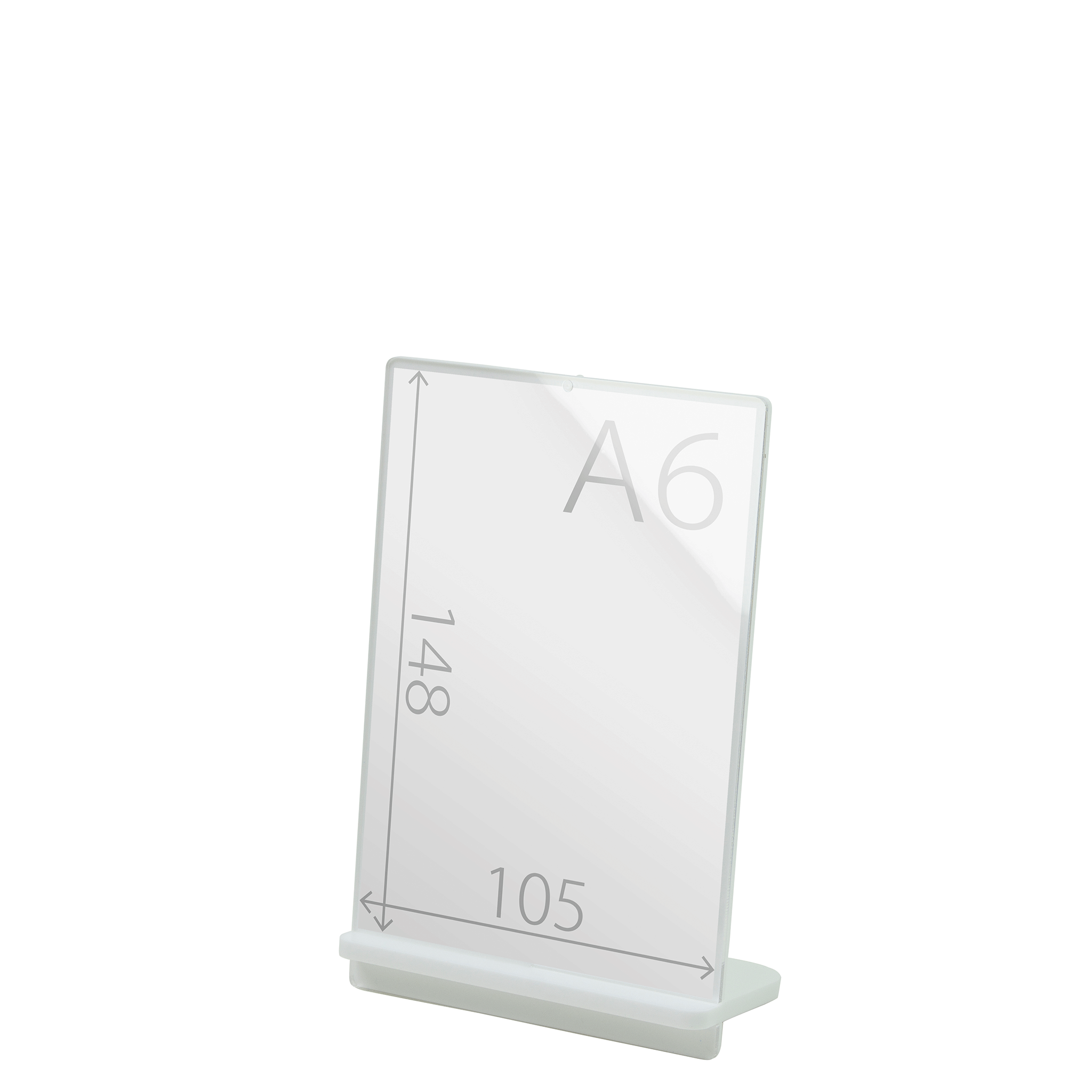 POPスタンド A６  縦 白 サイズ入り