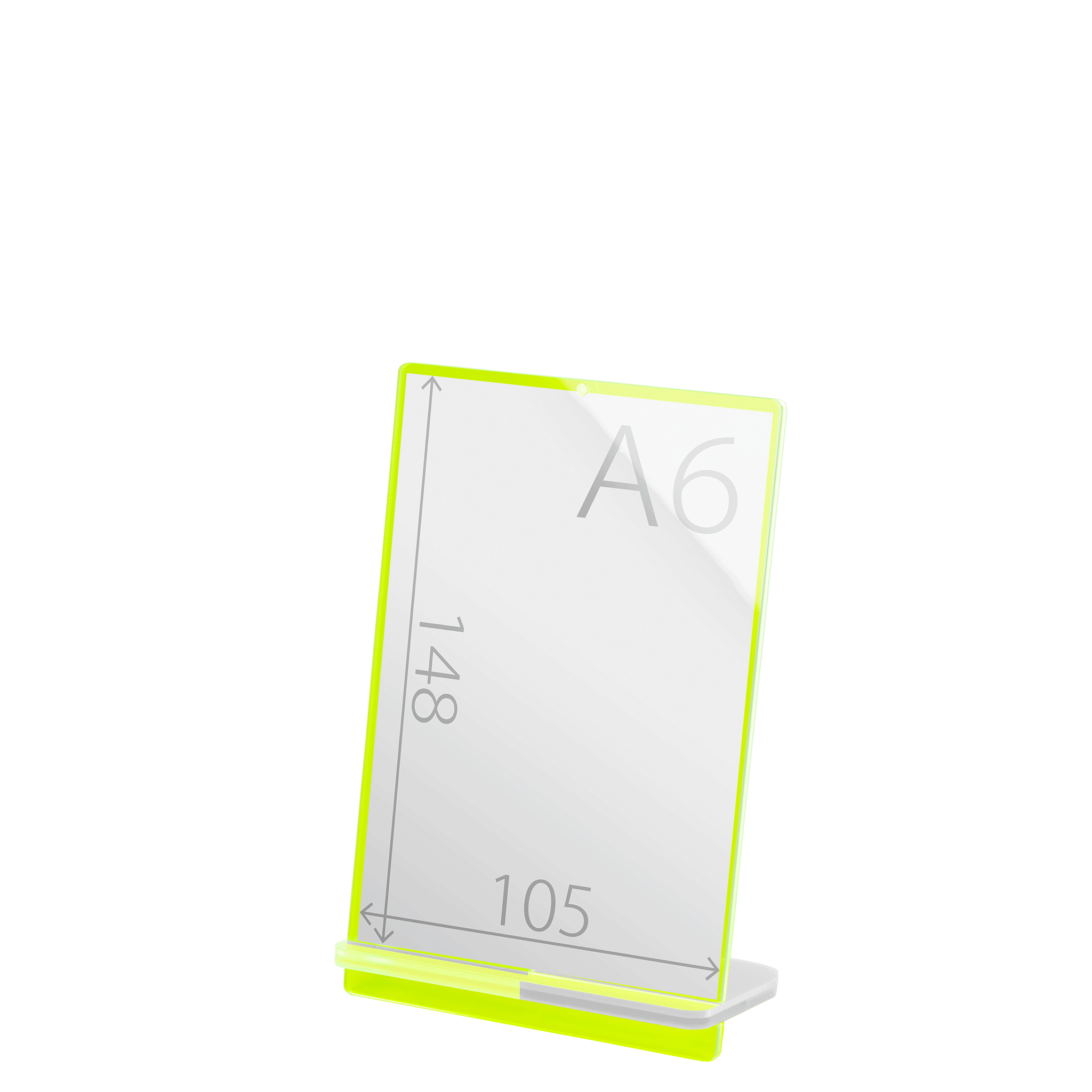 POPスタンド A６  縦 蛍光グリーン サイズ入り