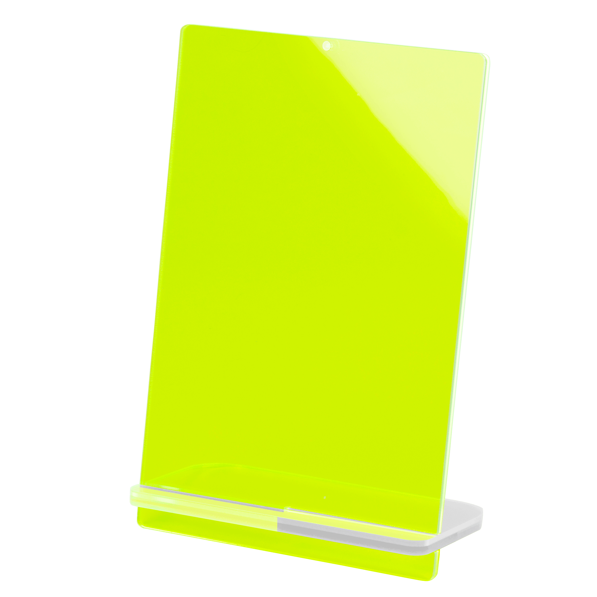 POPスタンド A６  縦 蛍光グリーン 拡大