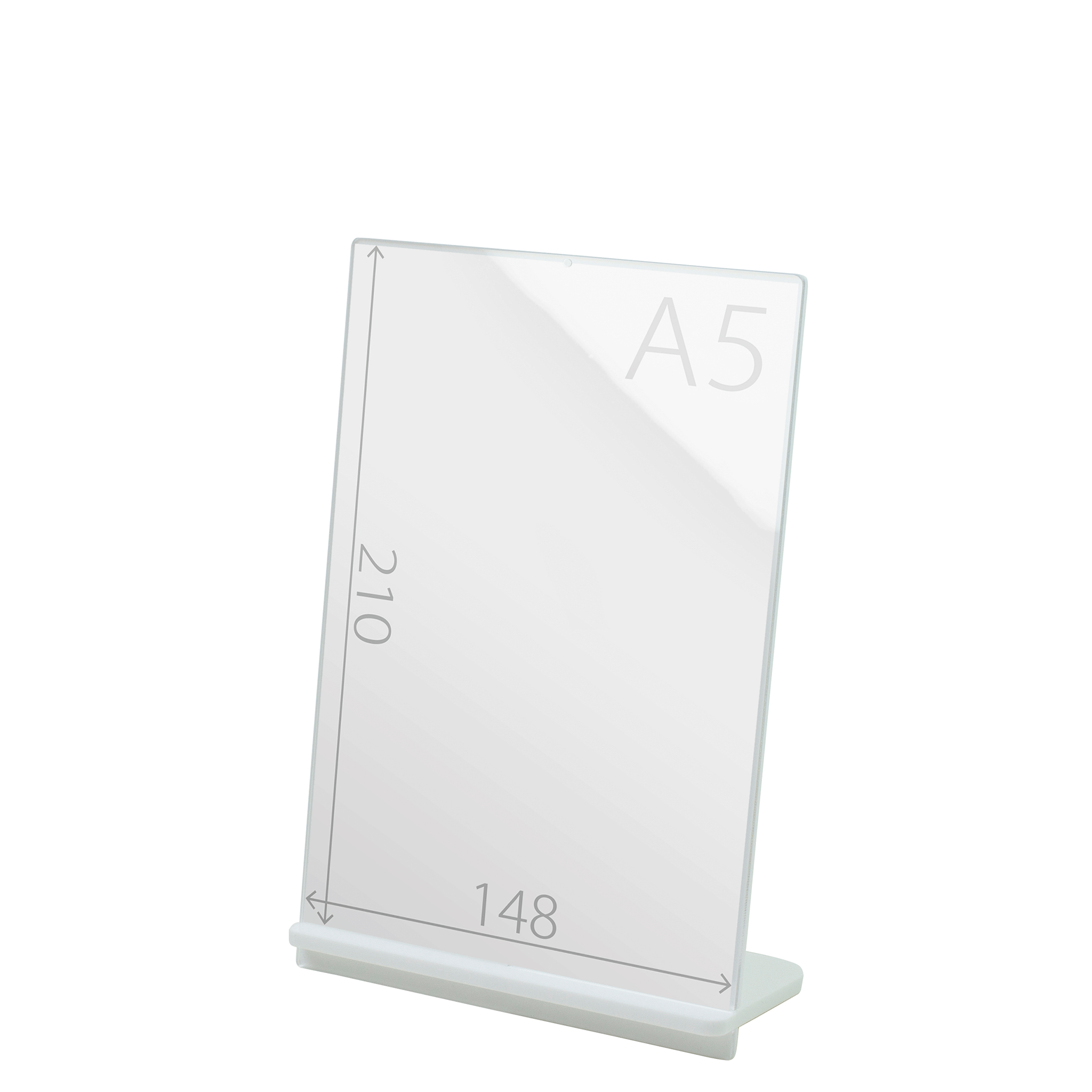 POPスタンド A５  縦 白 サイズ入り