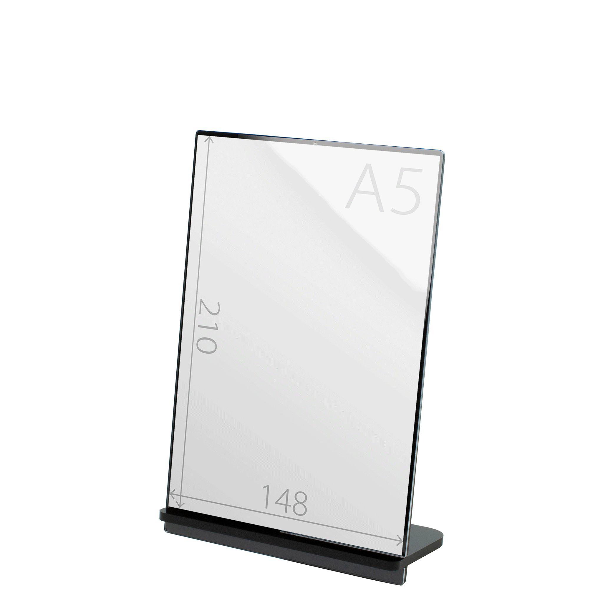 POPスタンド A５  縦 黒 サイズ入り