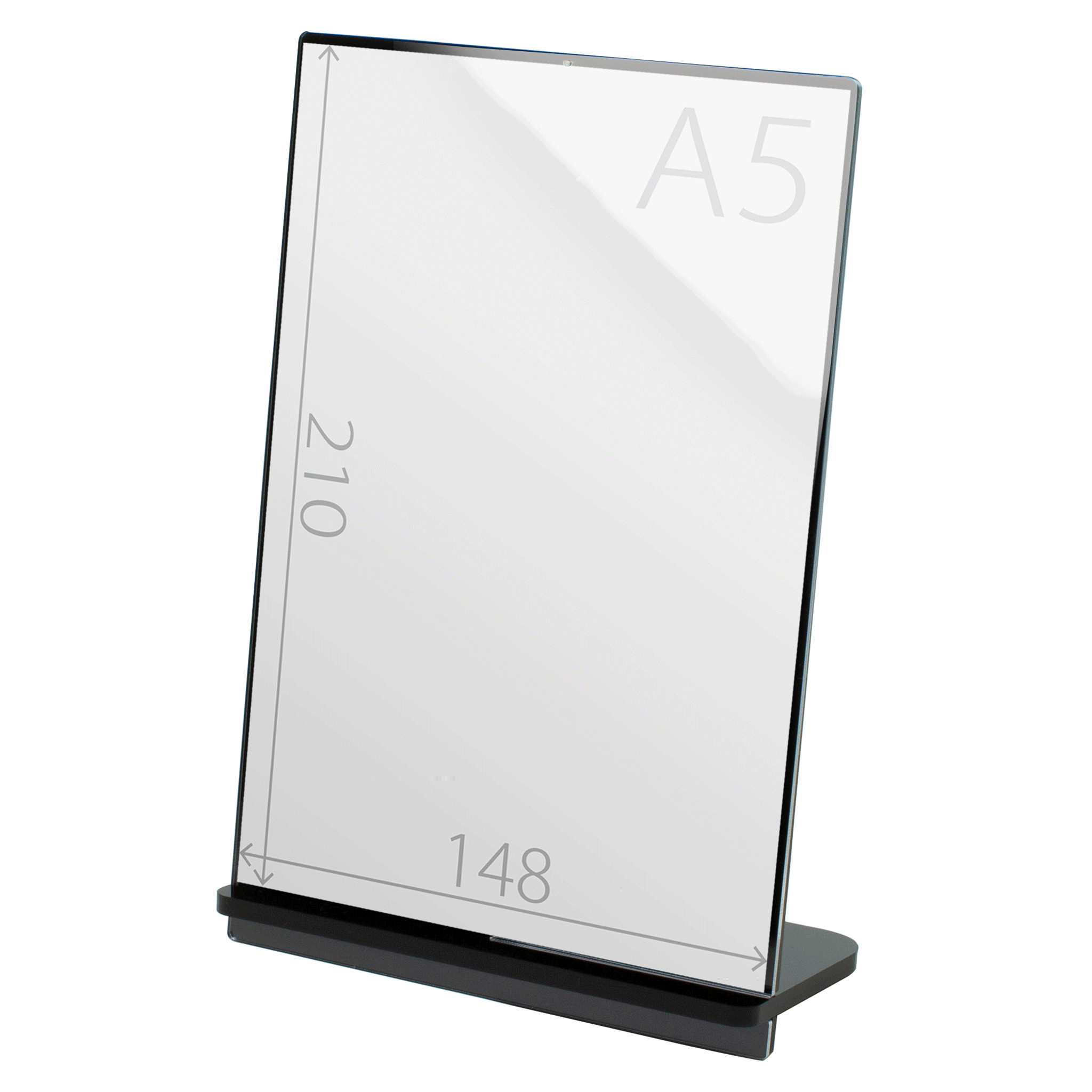 POPスタンド A５  縦 黒 サイズ入り 拡大