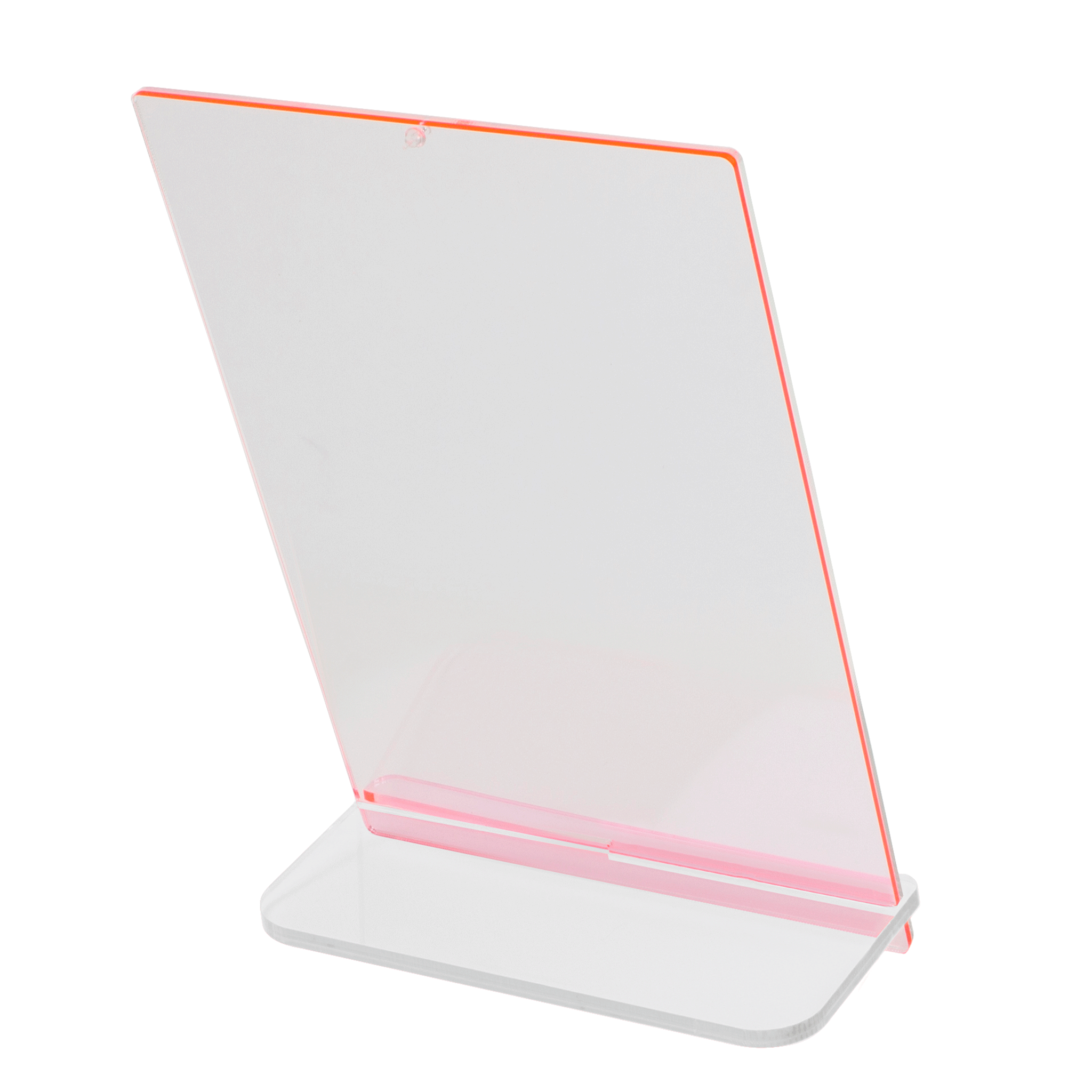 POPスタンド A５  縦 蛍光ピンク 裏面　拡大