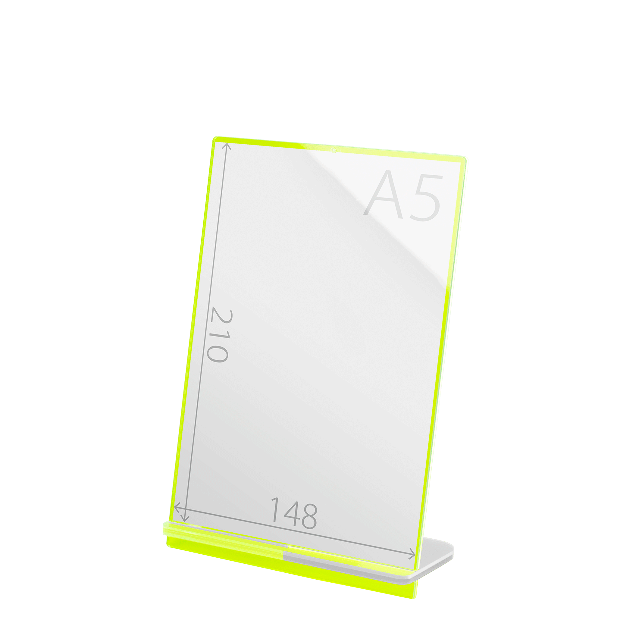 POPスタンド A５  縦 蛍光グリーン サイズ入り