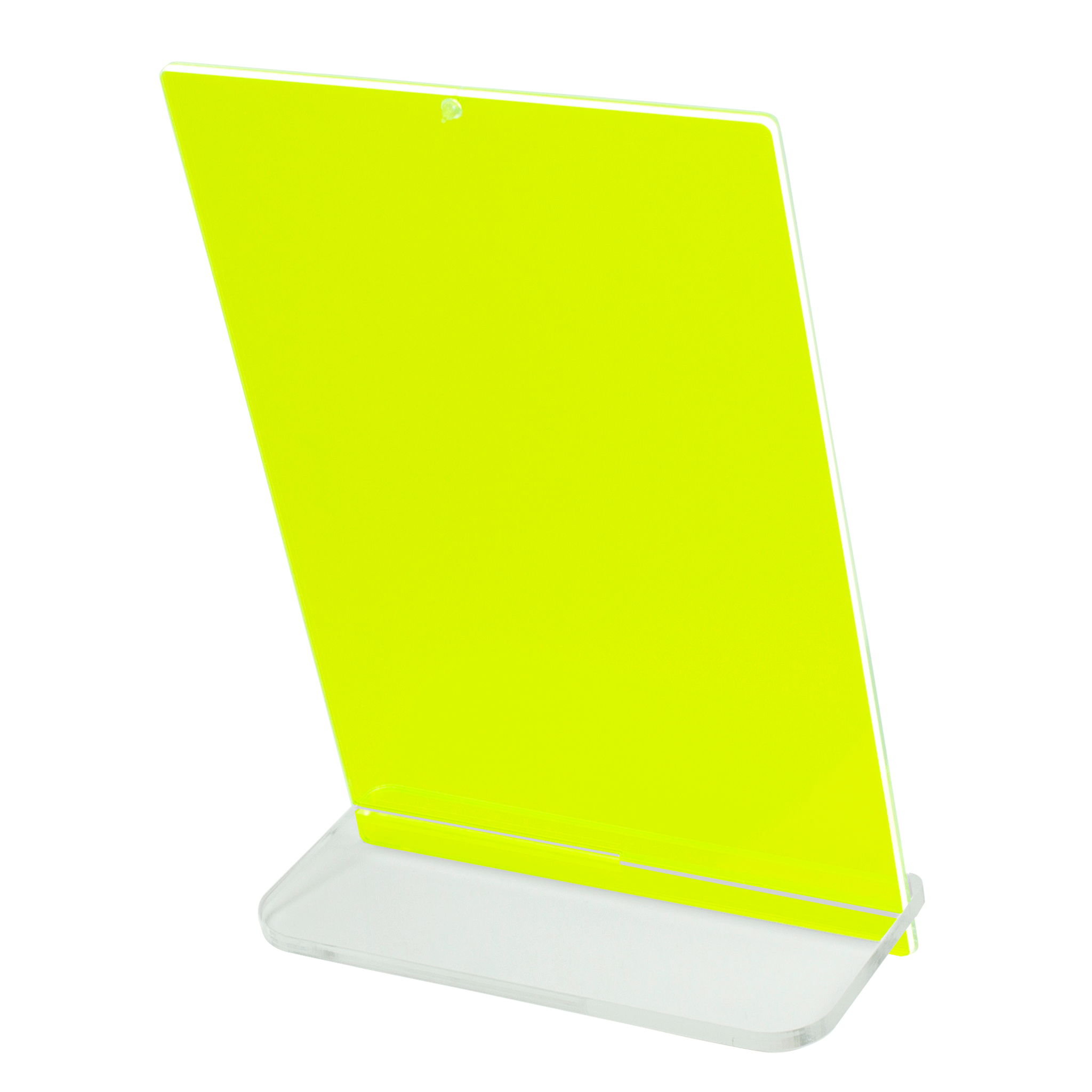 POPスタンド A５  縦 蛍光グリーン 裏面 拡大