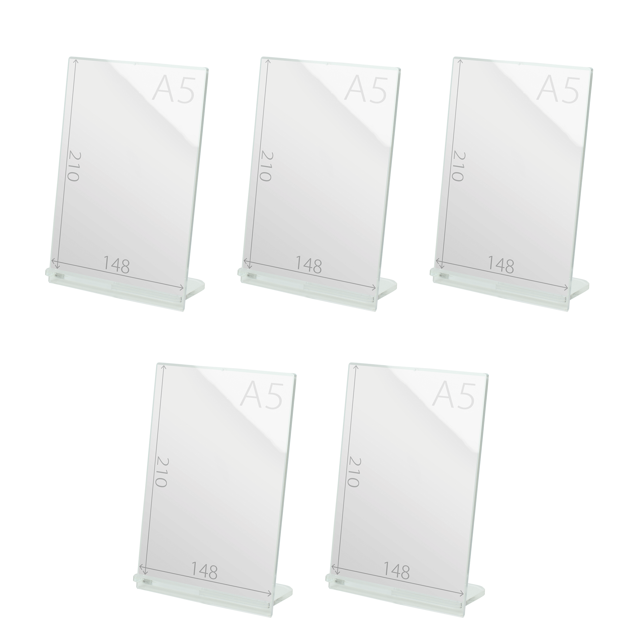 POPスタンド A５  縦 クリア サイズ入り ５個入り
