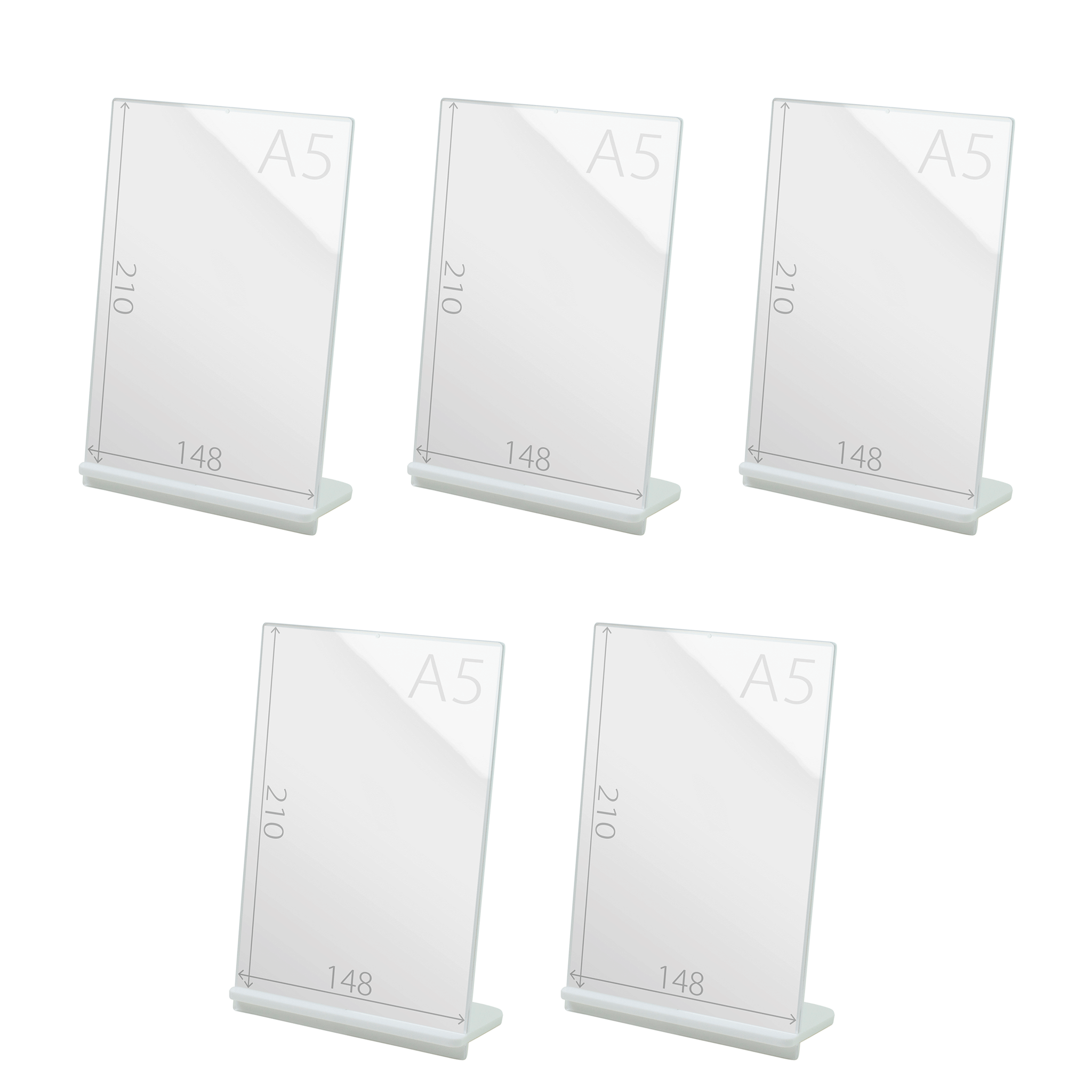 POPスタンド A５  縦 白 サイズ入り ５個入り