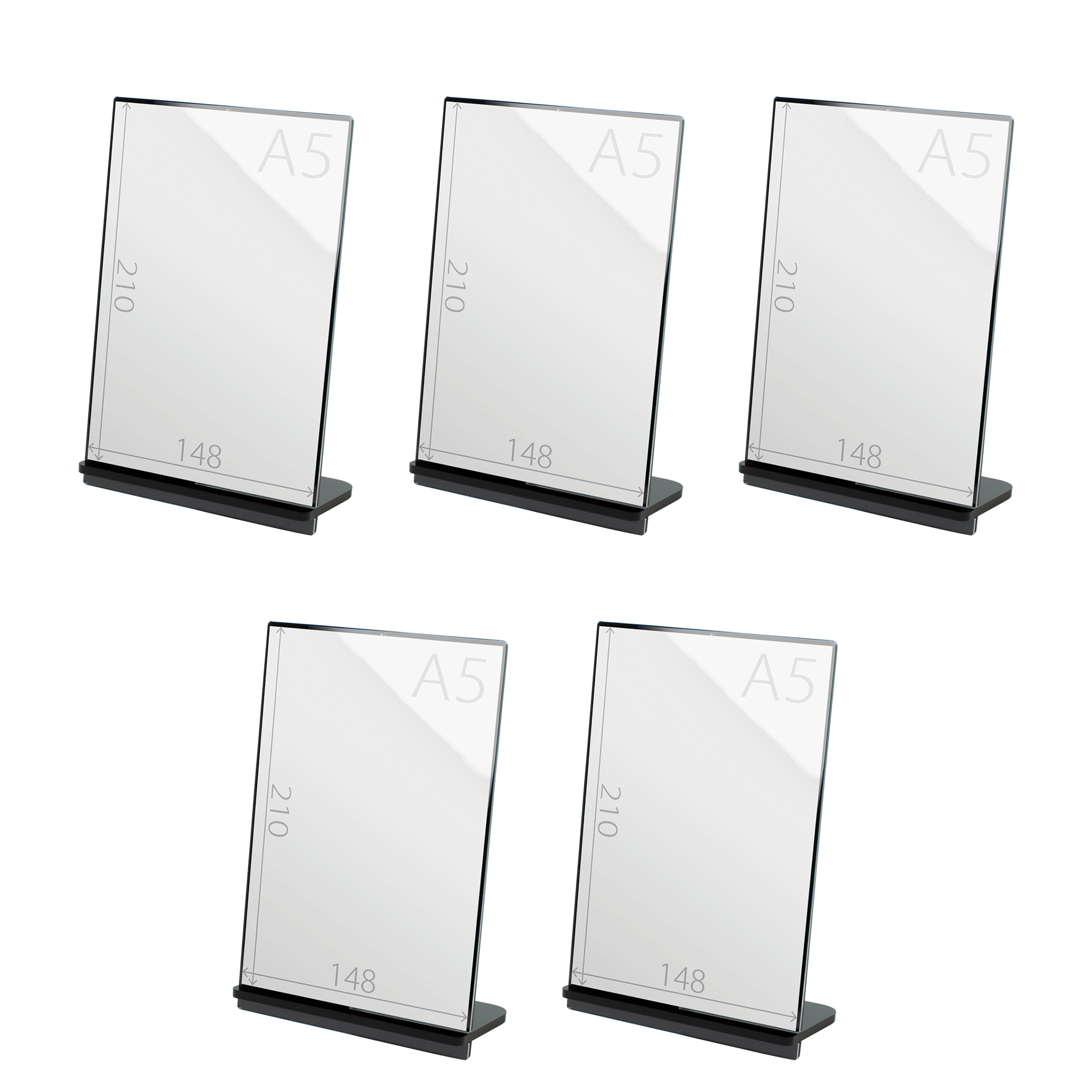 POPスタンド A５  縦 黒 サイズ入り ５個入り