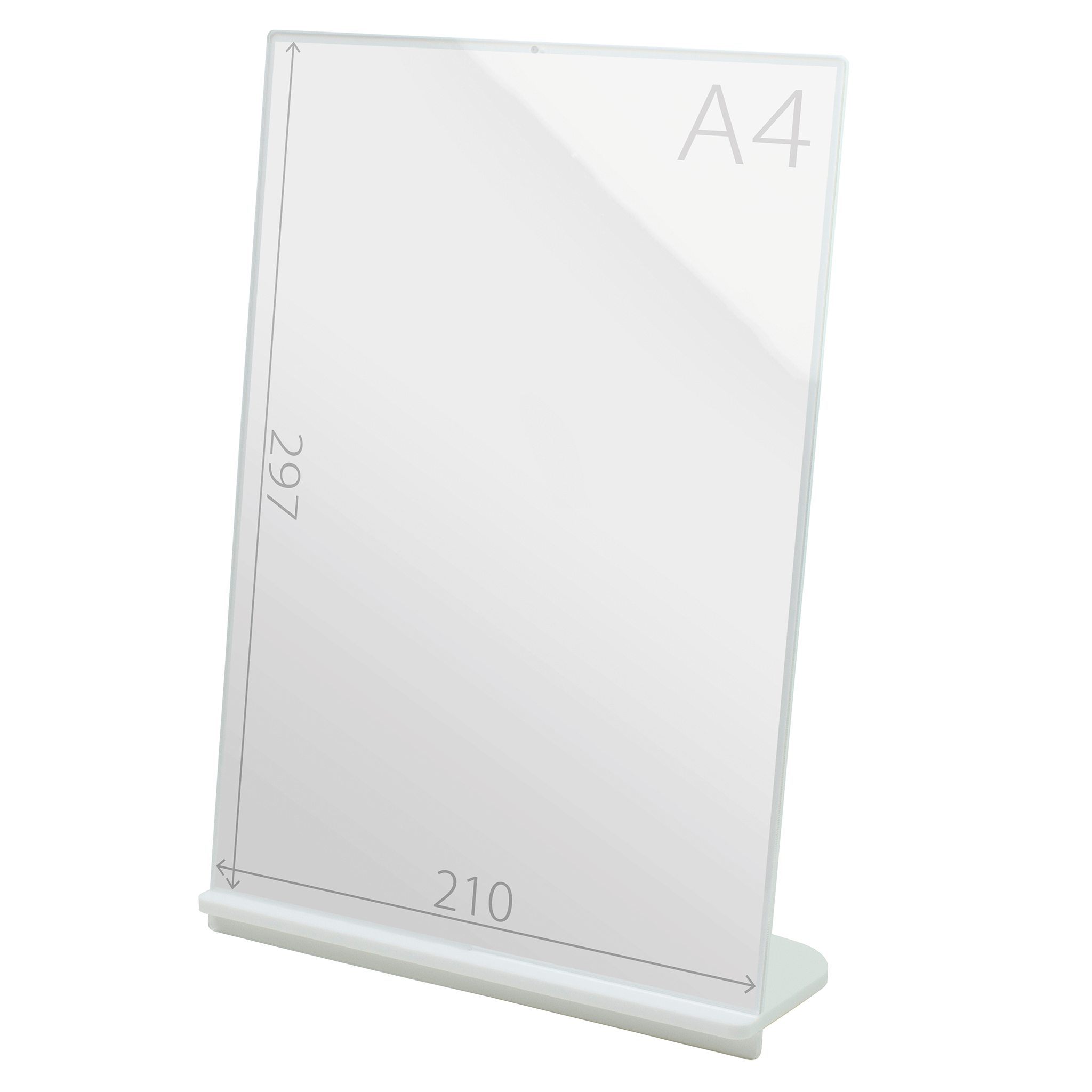 POPスタンド A４  縦 白 サイズ入り 拡大
