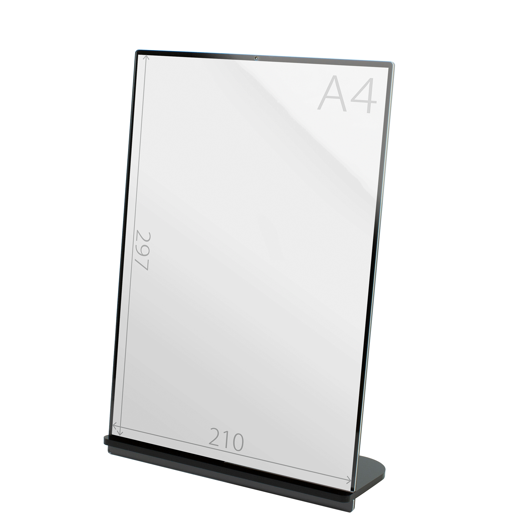 POPスタンド A４  縦 黒 サイズ入り 