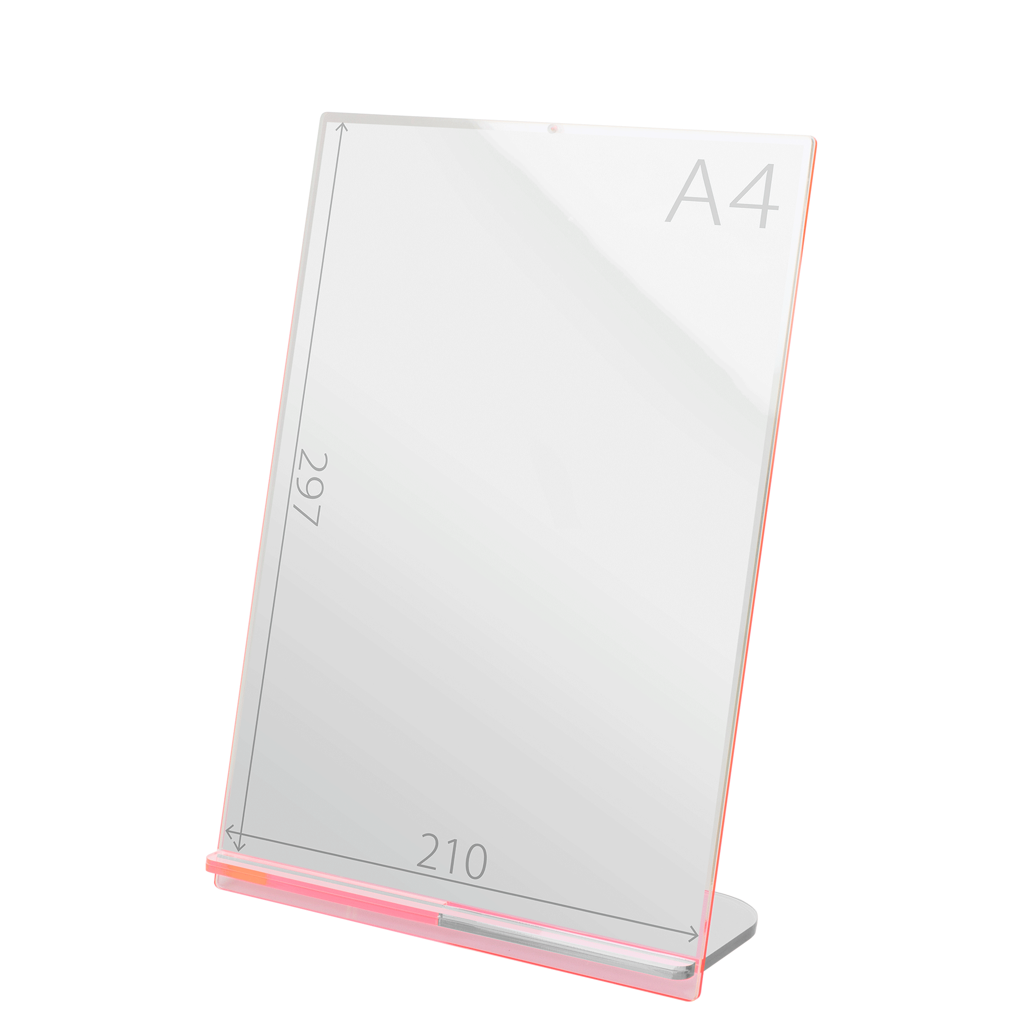 POPスタンド A４  縦 蛍光ピンク サイズ入り 