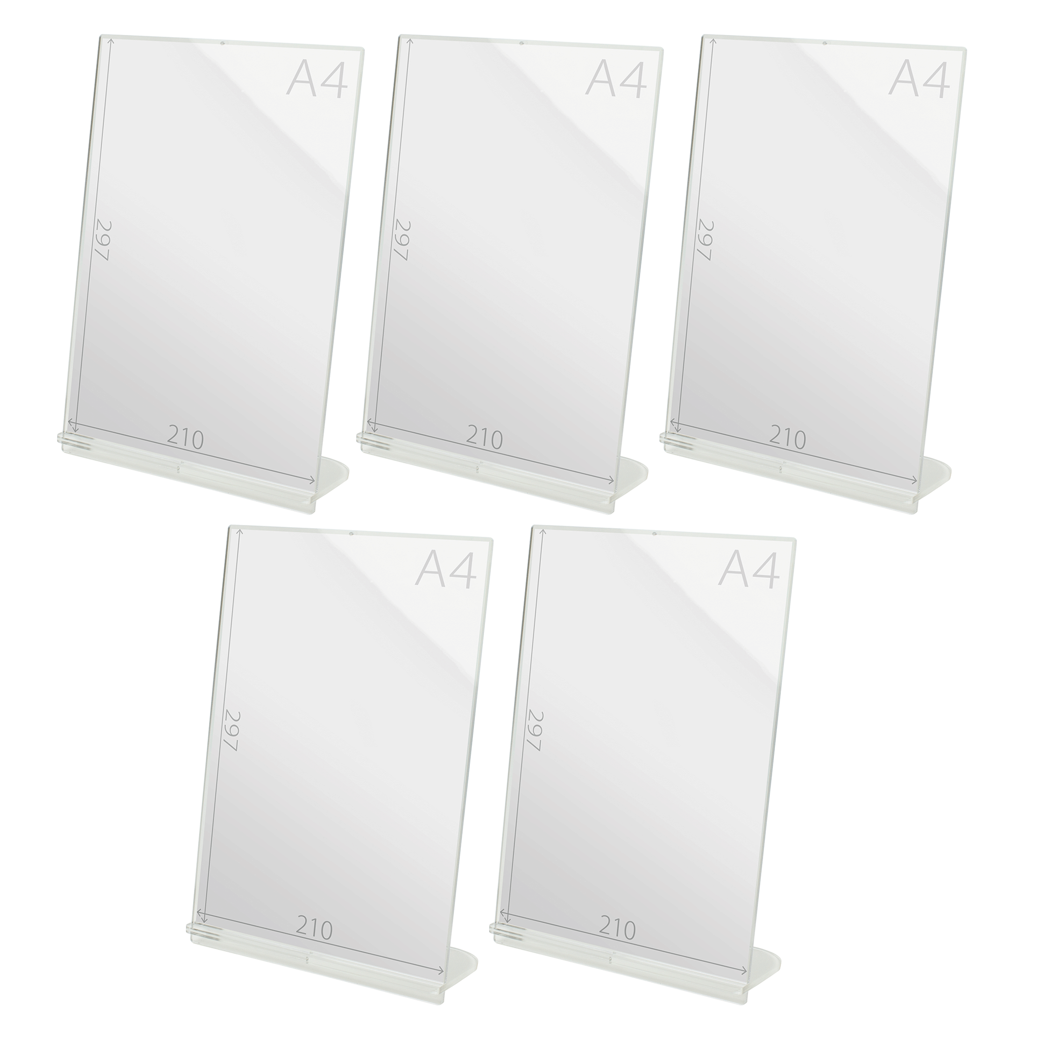 POPスタンド A４  縦 クリア サイズ入り ５個入り