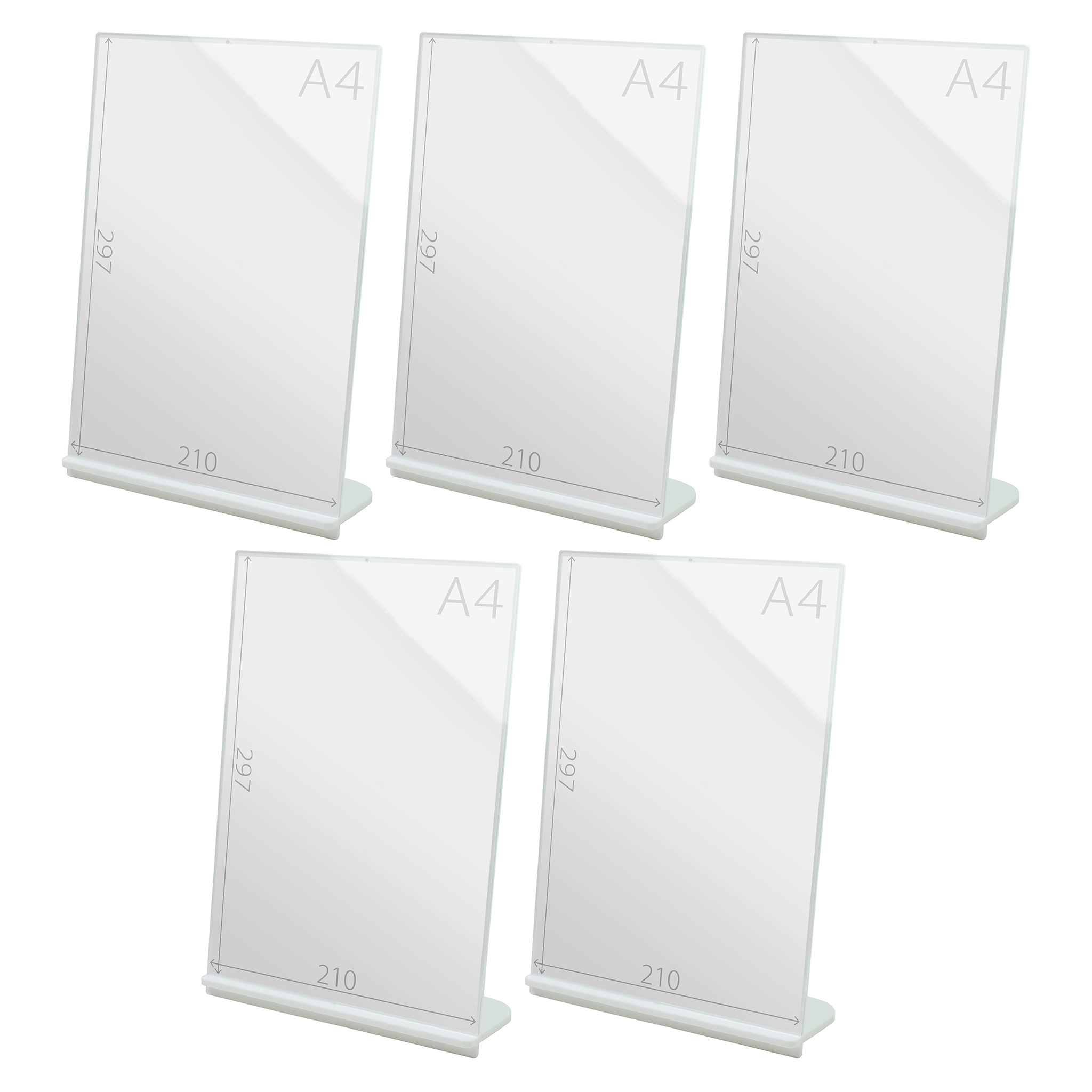 POPスタンド A４  縦 白 サイズ入り ５個入り