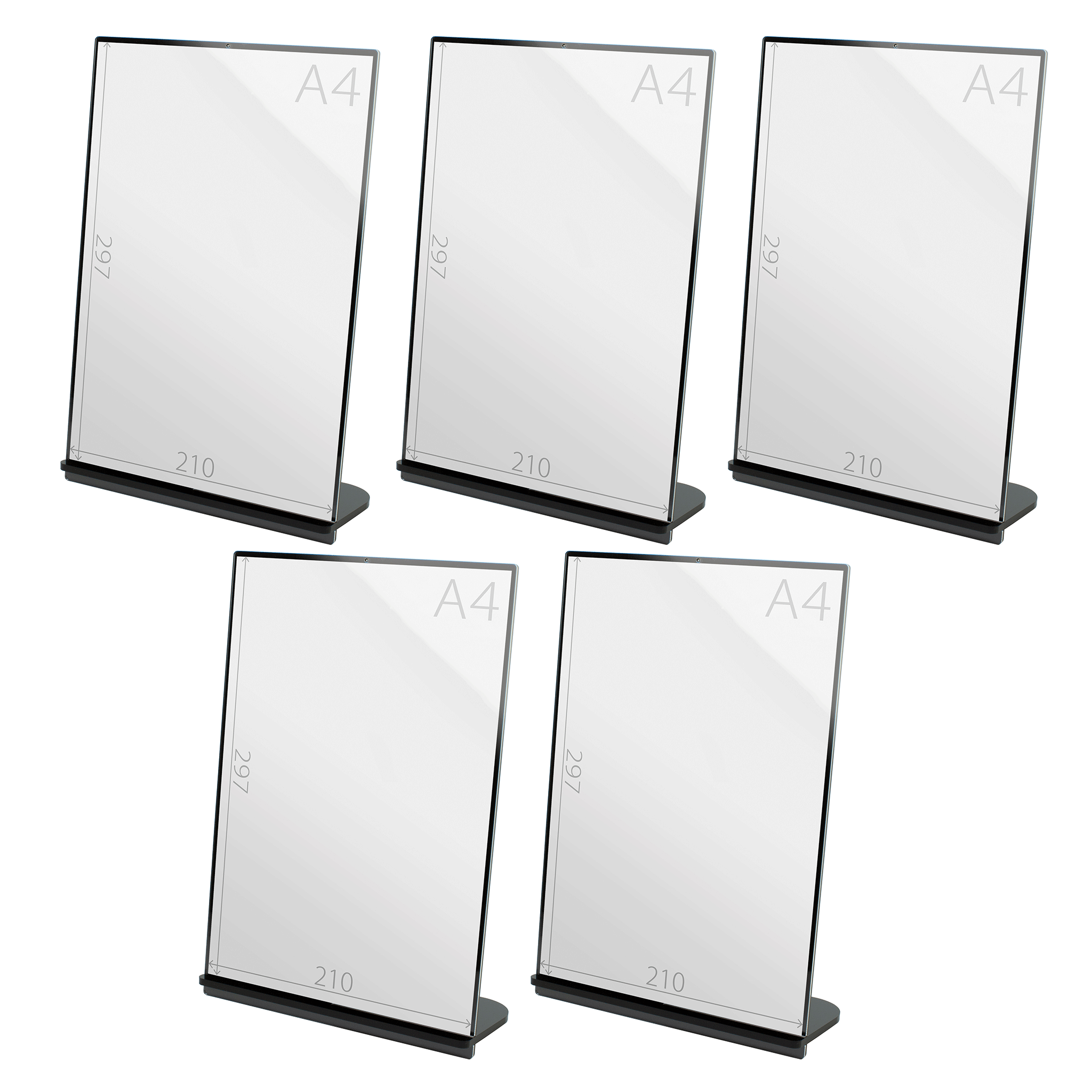 POPスタンド A４  縦 黒 サイズ入り ５個入り