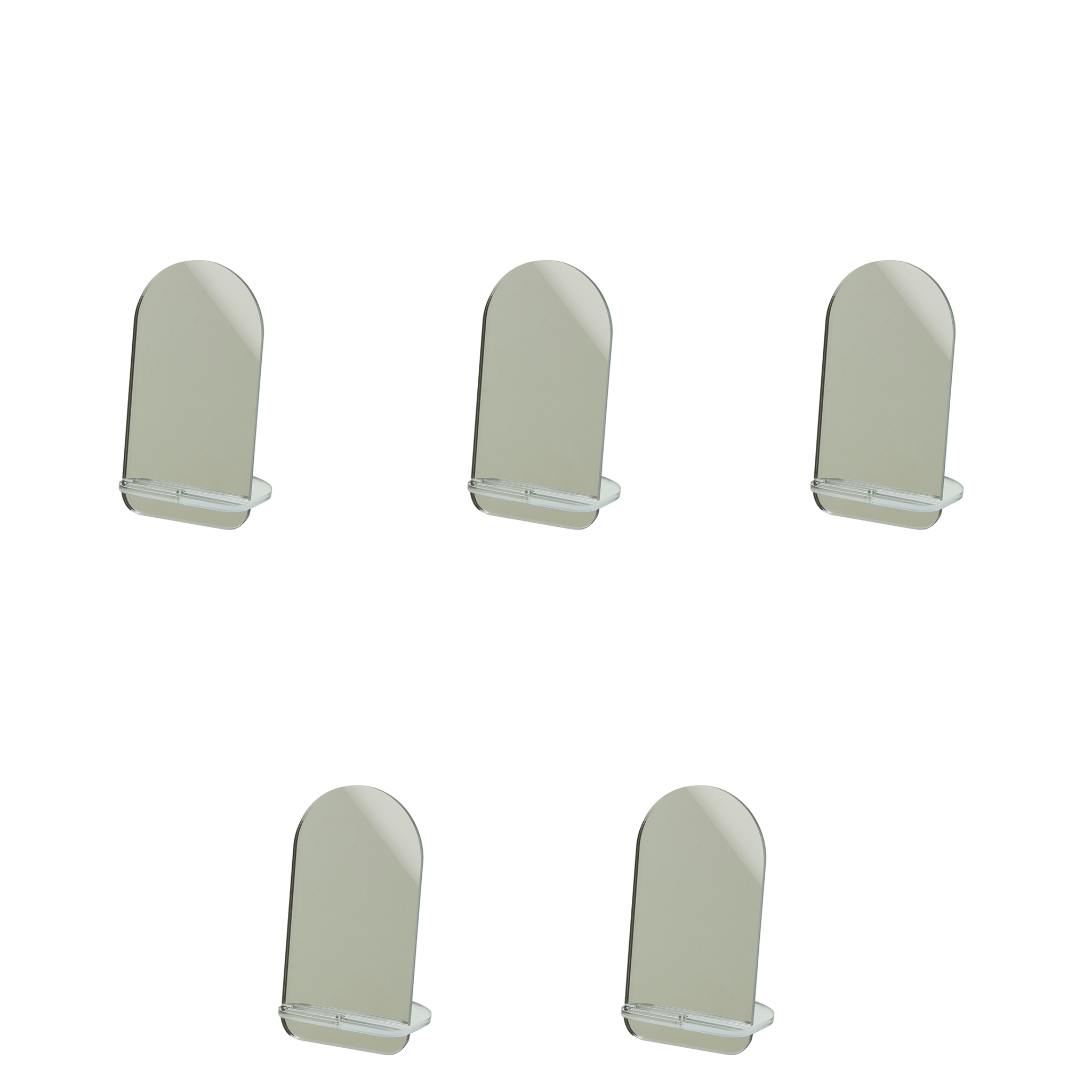 スタンドミラー コンパクト 名刺 アーチ ５個入り