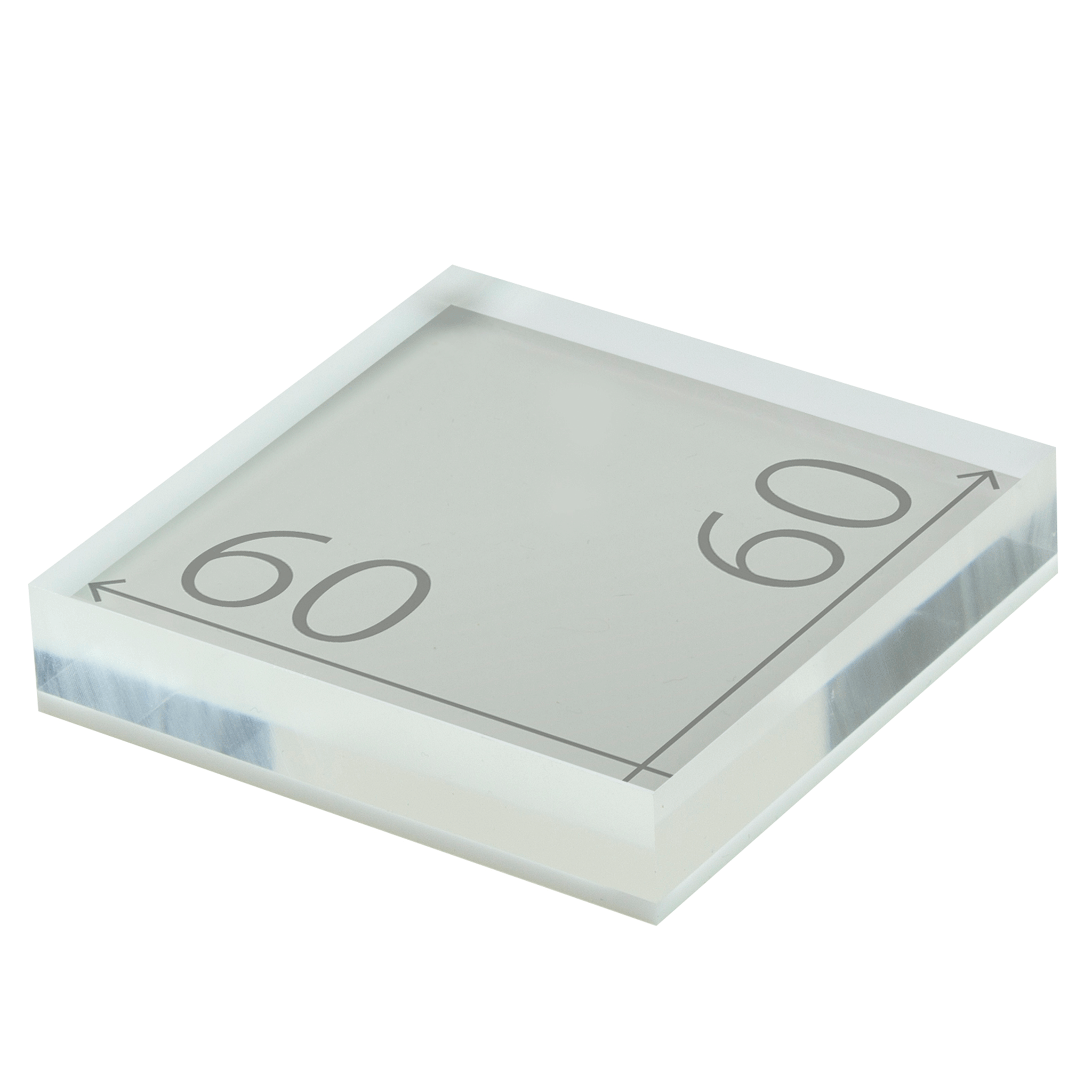 プライスホルダー　60×60 白 サイズ入り 拡大