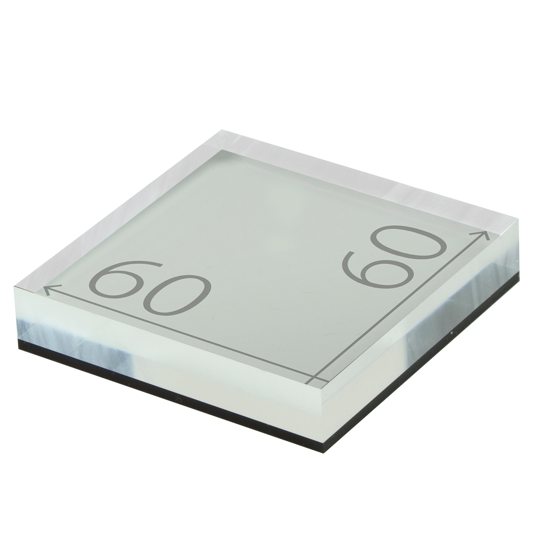 プライスホルダー　60×60 黒 サイズ入り 拡大