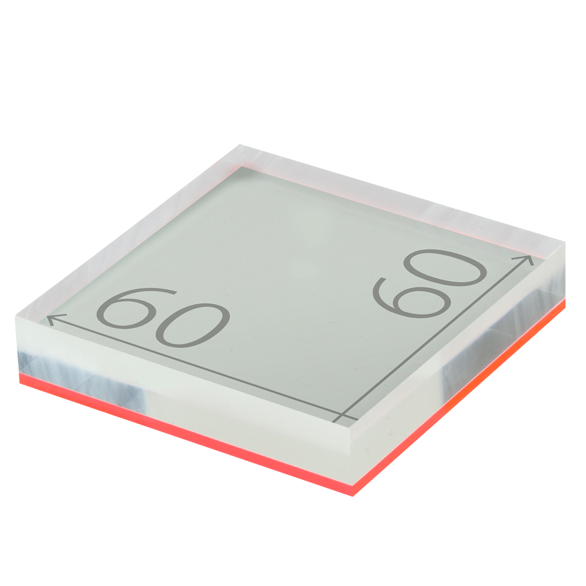 プライスホルダー　60×60 蛍光ピンク サイズ入り 拡大