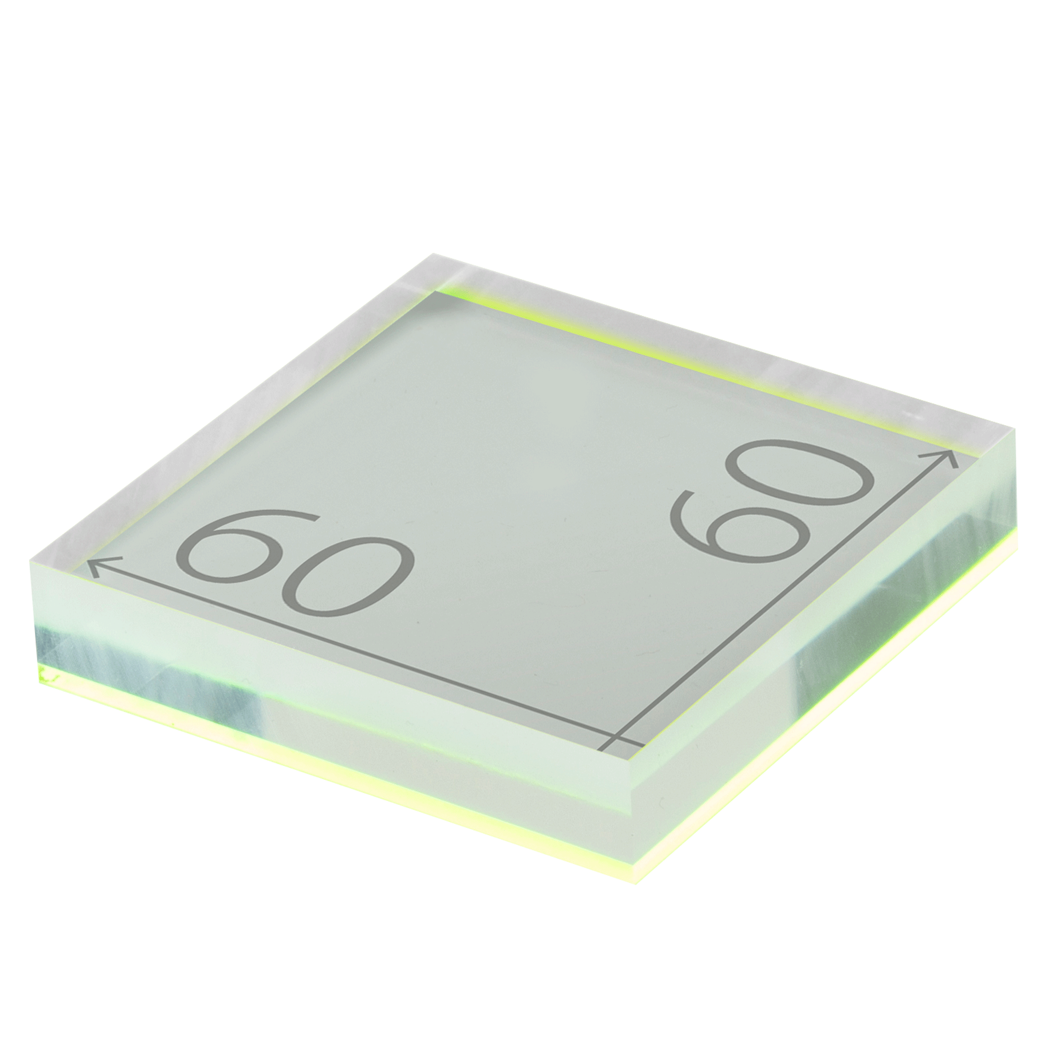 プライスホルダー　60×60 蛍光グリーン サイズ入り 拡大