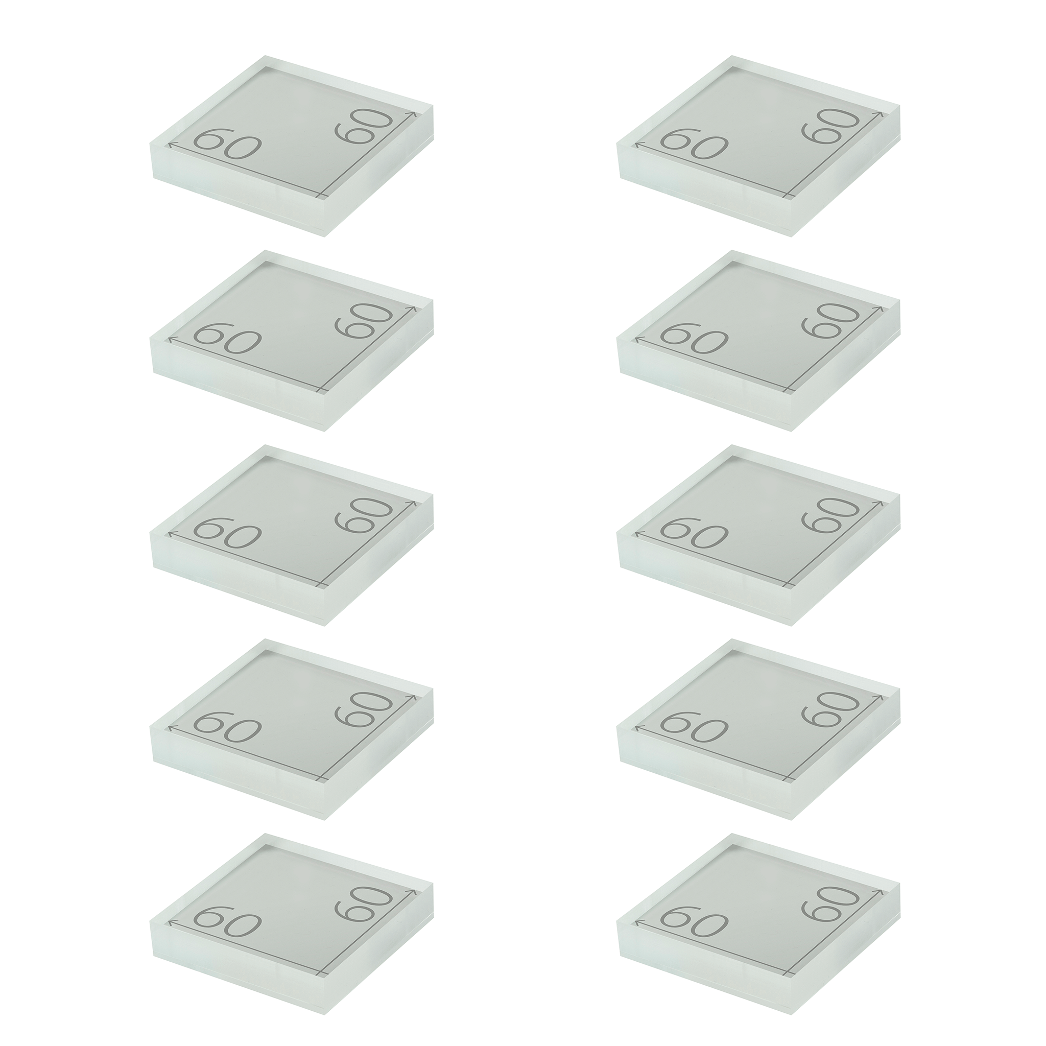 プライスホルダー　60×60 クリア/カンナ サイズ入り １０個入り