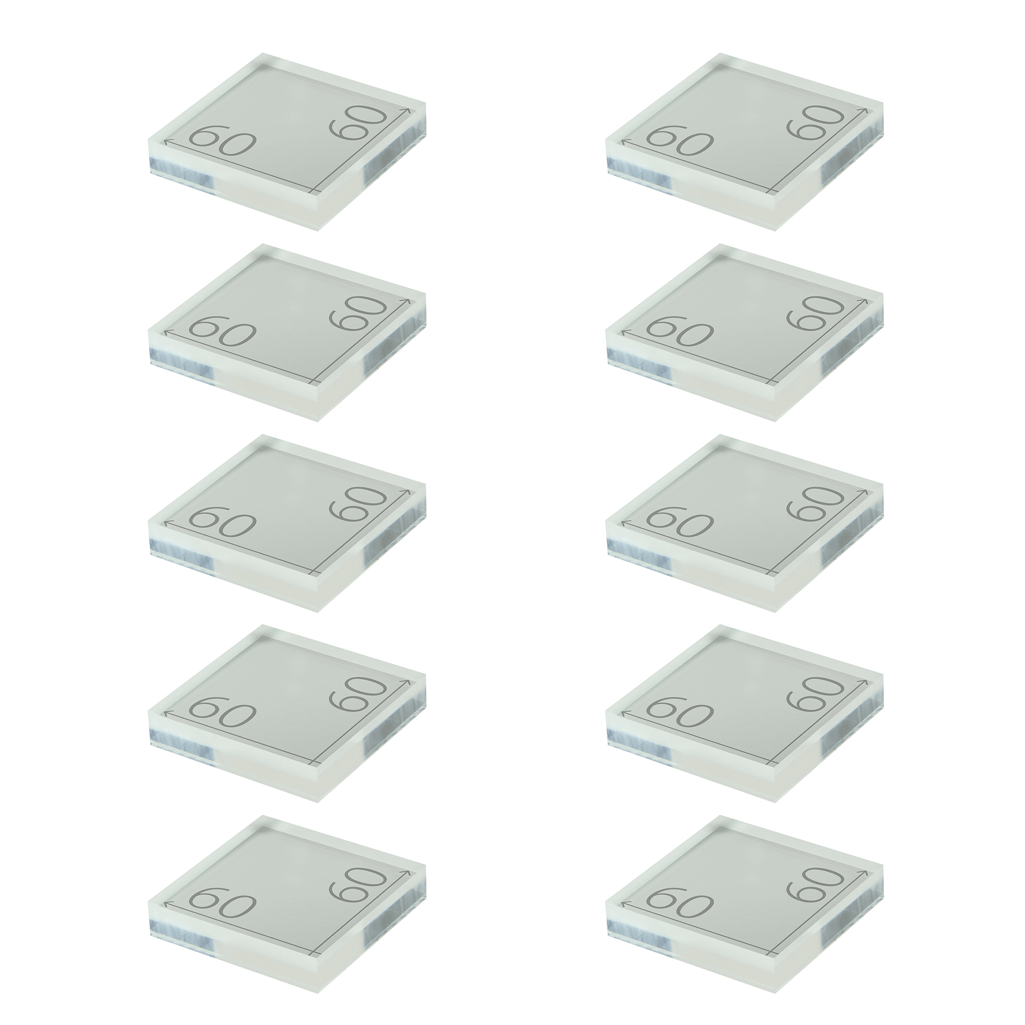 プライスホルダー　60×60 クリア サイズ入り １０個入り