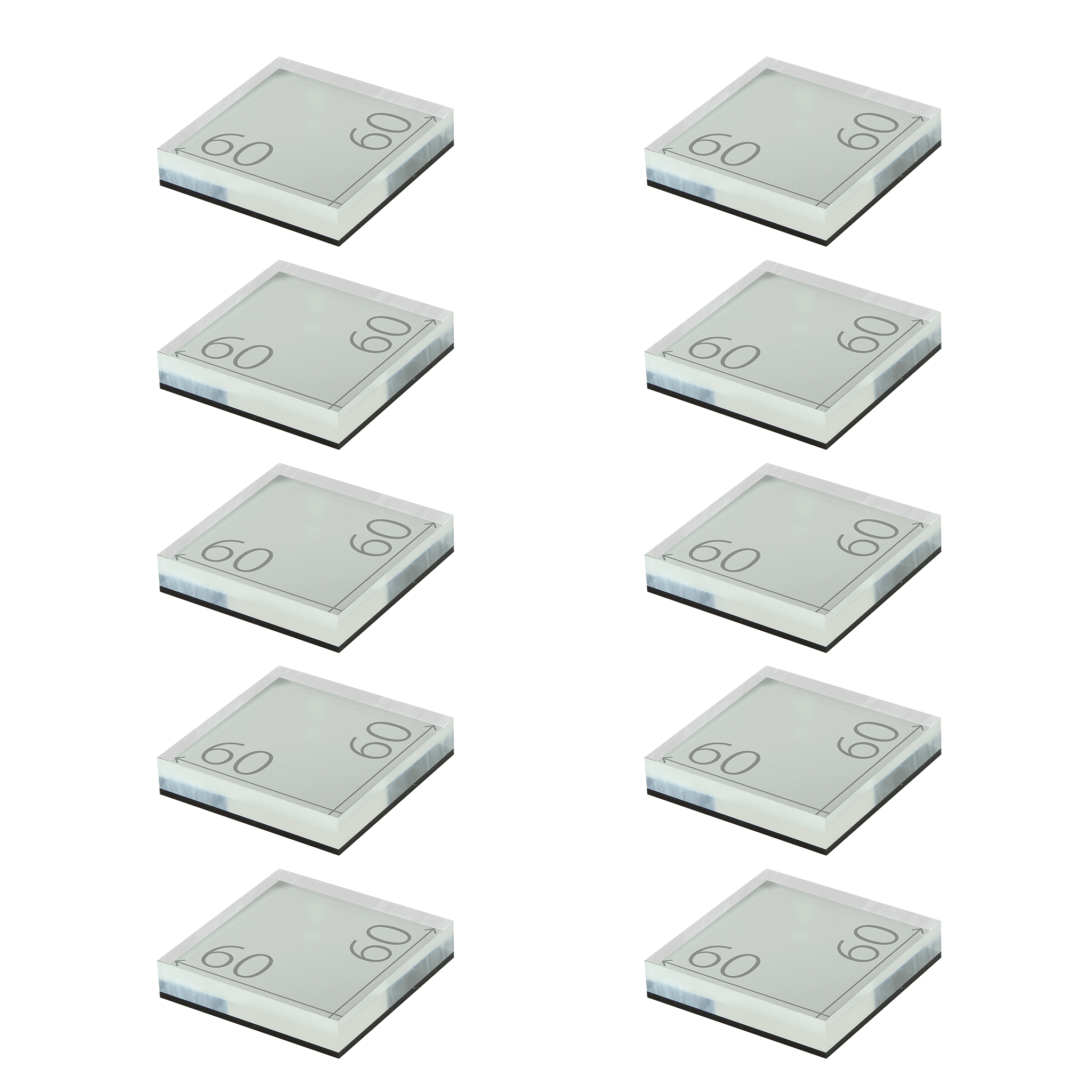 プライスホルダー　60×60 黒 サイズ入り １０個入り