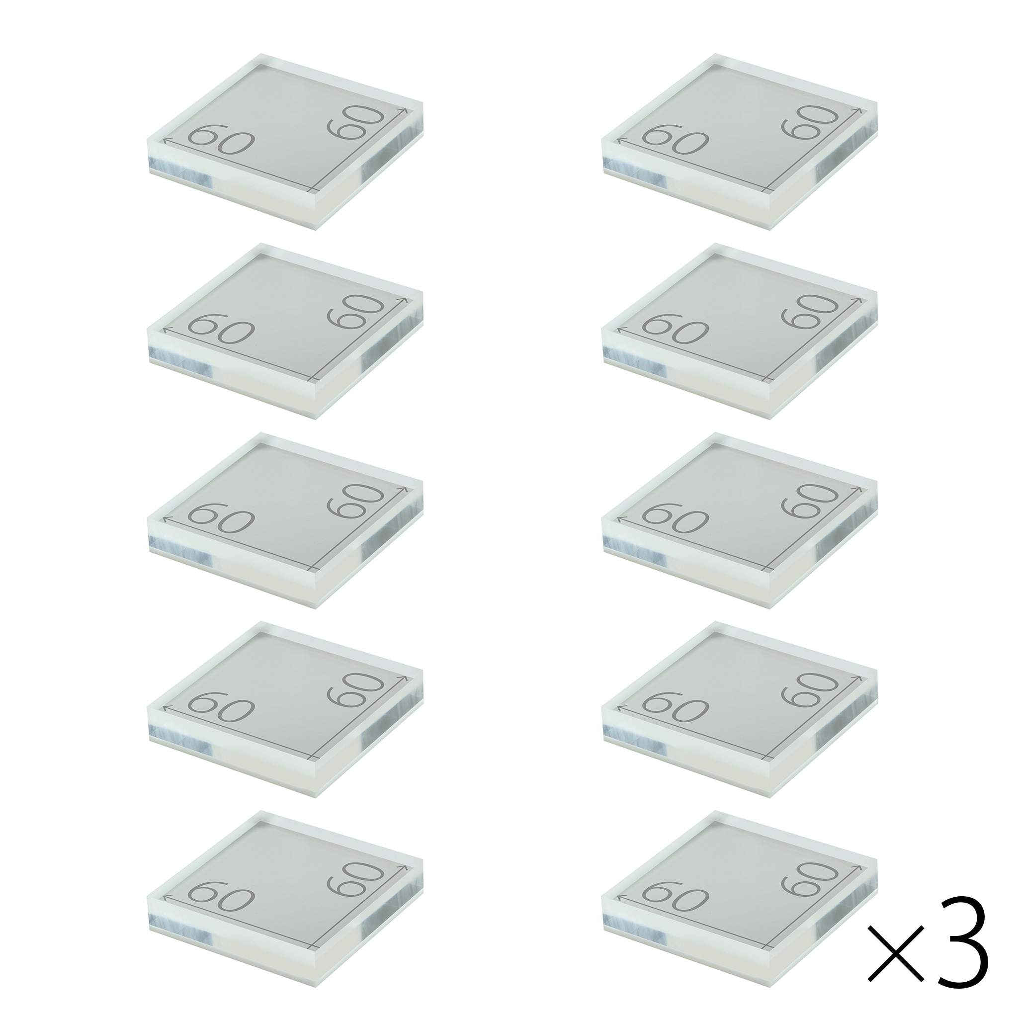 プライスホルダー　60×60 白 サイズ入り ３０個入り