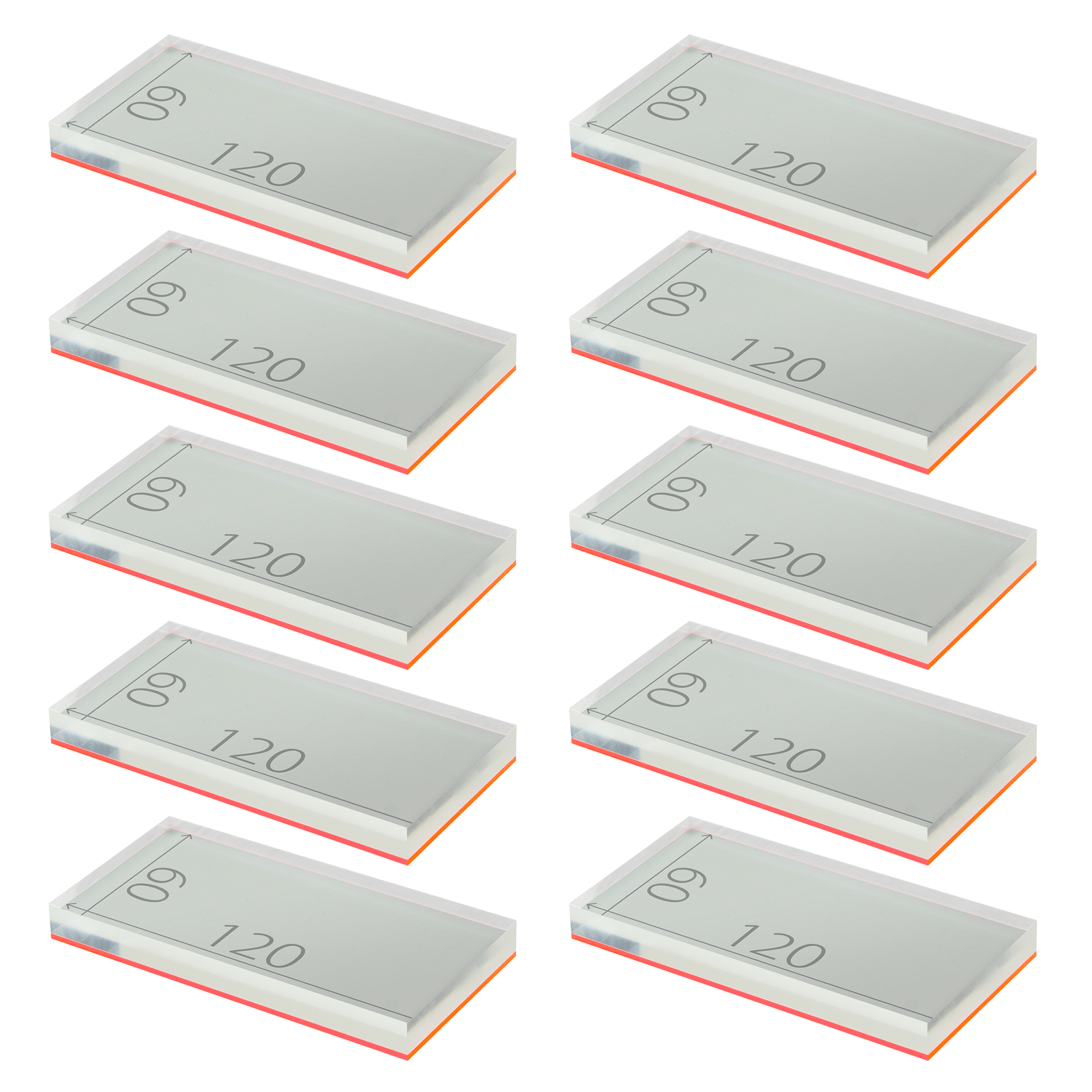 プライスホルダー　60×120 蛍光ピンク サイズ入り １０個入り